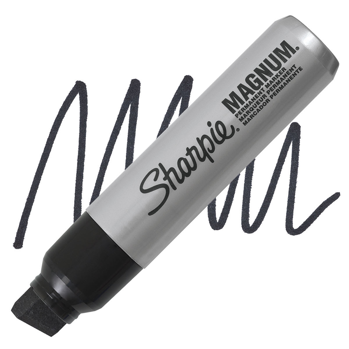 Sharpie Magnum 44 Marker - Black, Wide marker and swatch