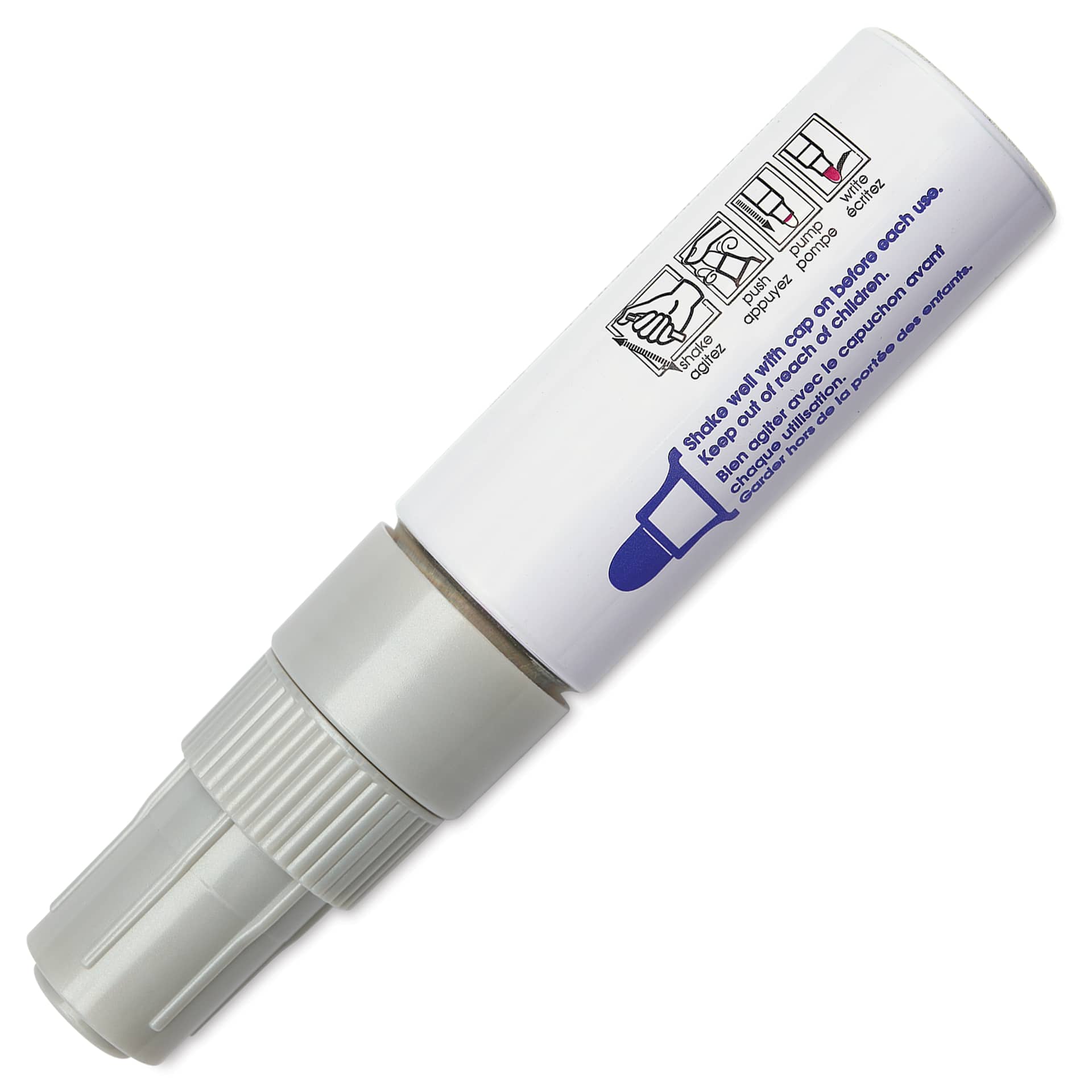 Decocolor Jumbo Paint Marker - Silver, cap on