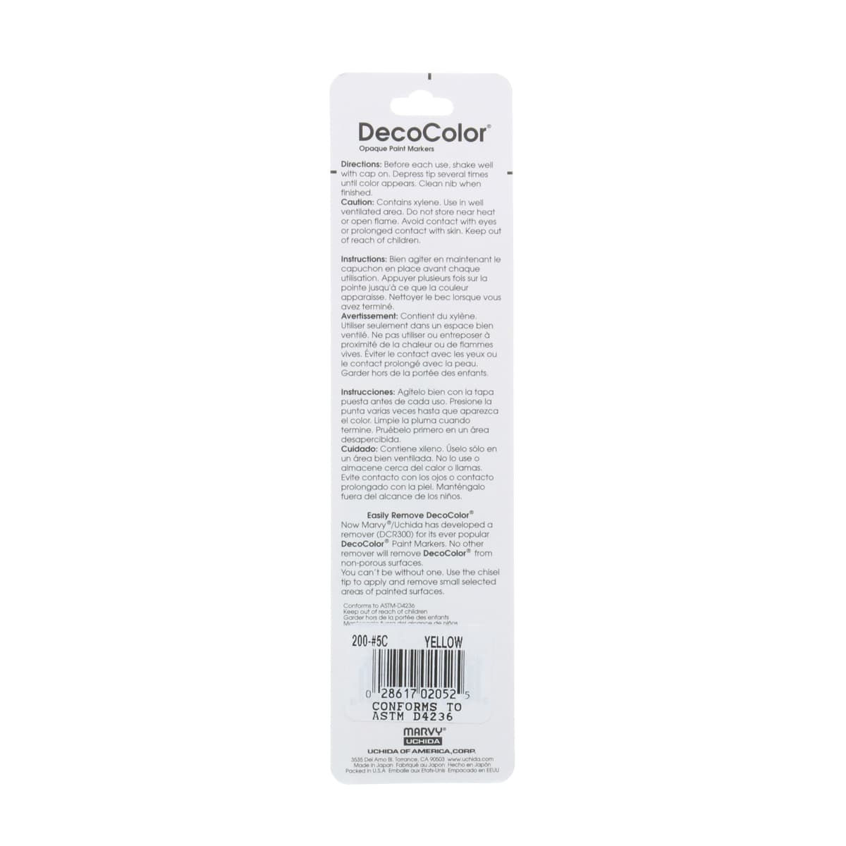 DecoColor Paint Marker Yellow - Peggable