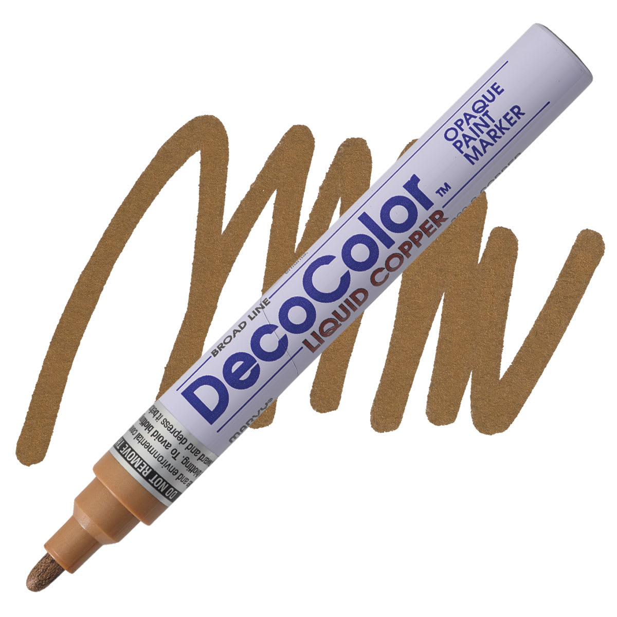 Decocolor Paint Marker - Copper, Broad Tip marker and swatch