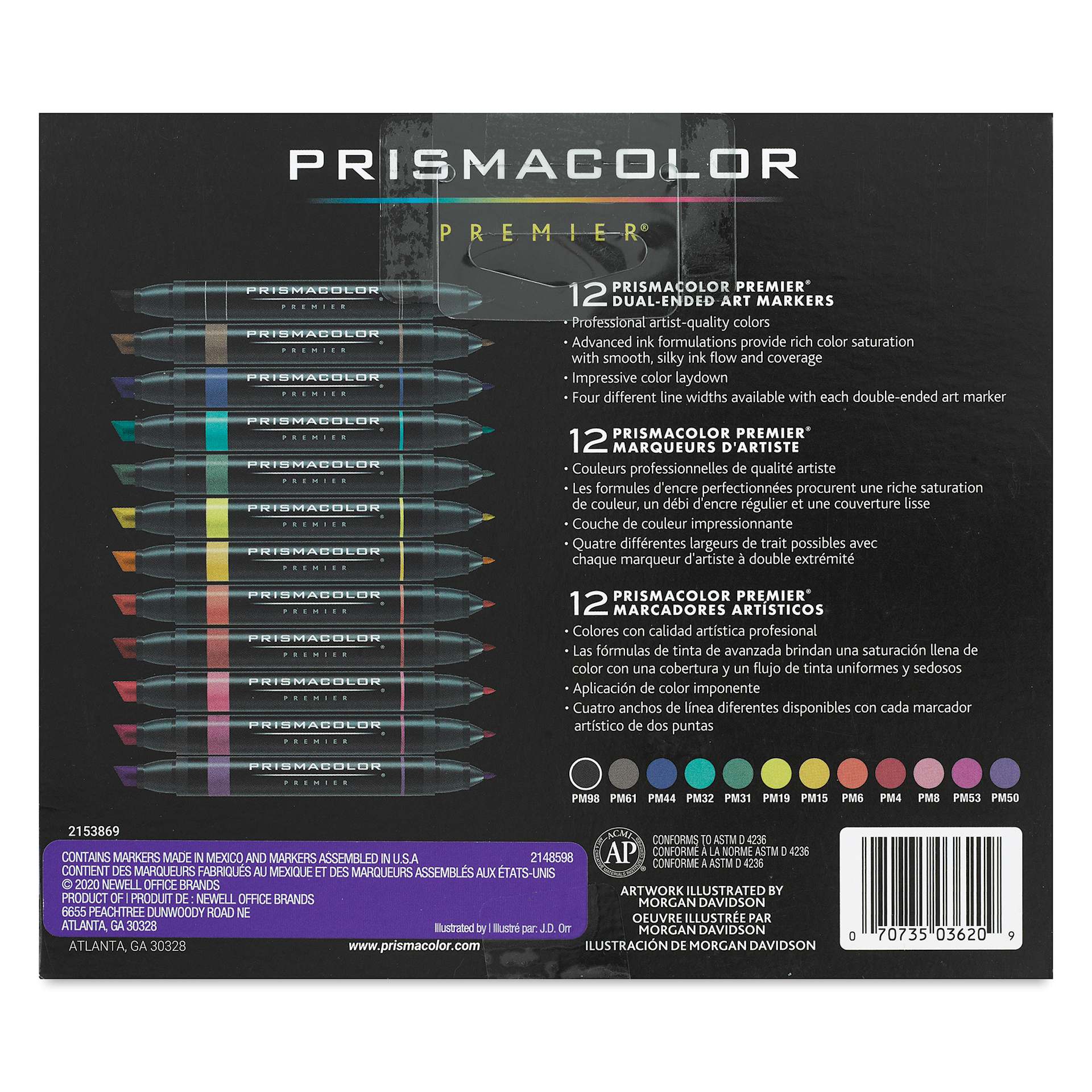 Prismacolor Premier Dual-Ended Art Marker Set - Primary/Secondary Colors, Set of 12 Prismacolor Premier Dual-Ended Art Marker Set - Primary/Secondary Colors, Set of 12