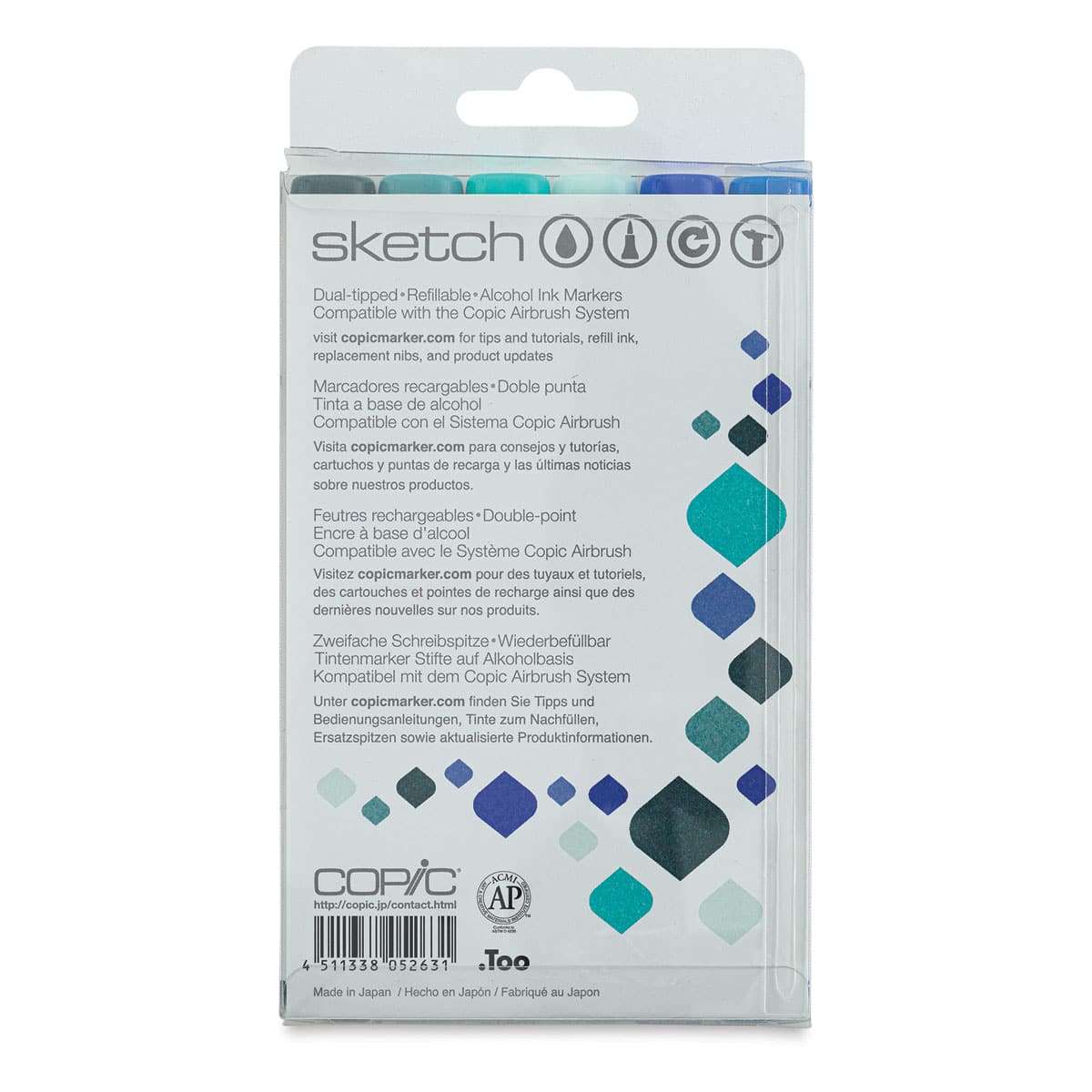 Copic Sketch Marker Set - Set of 6, Sea & Sky Colors