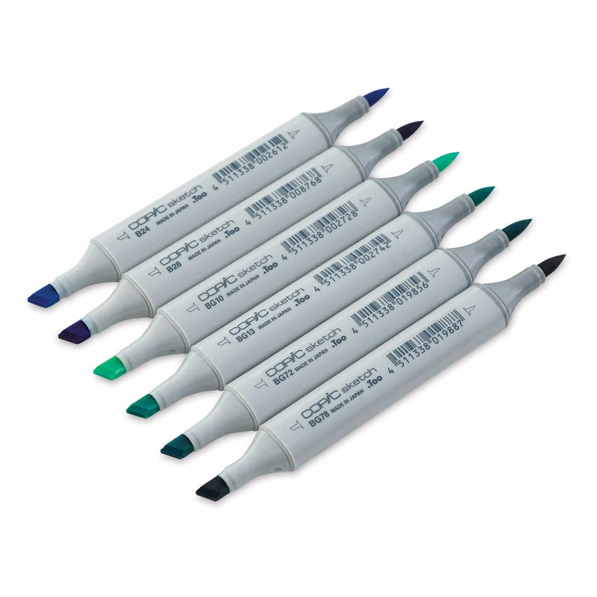 Copic Sketch Marker Set - Set of 6, Sea & Sky Colors