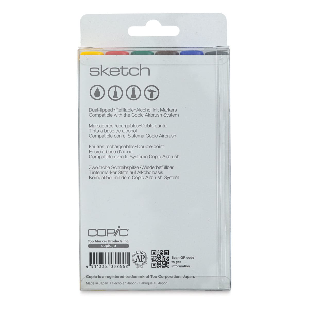 Copic Sketch Marker Set - Set of 6, Bold Primaries