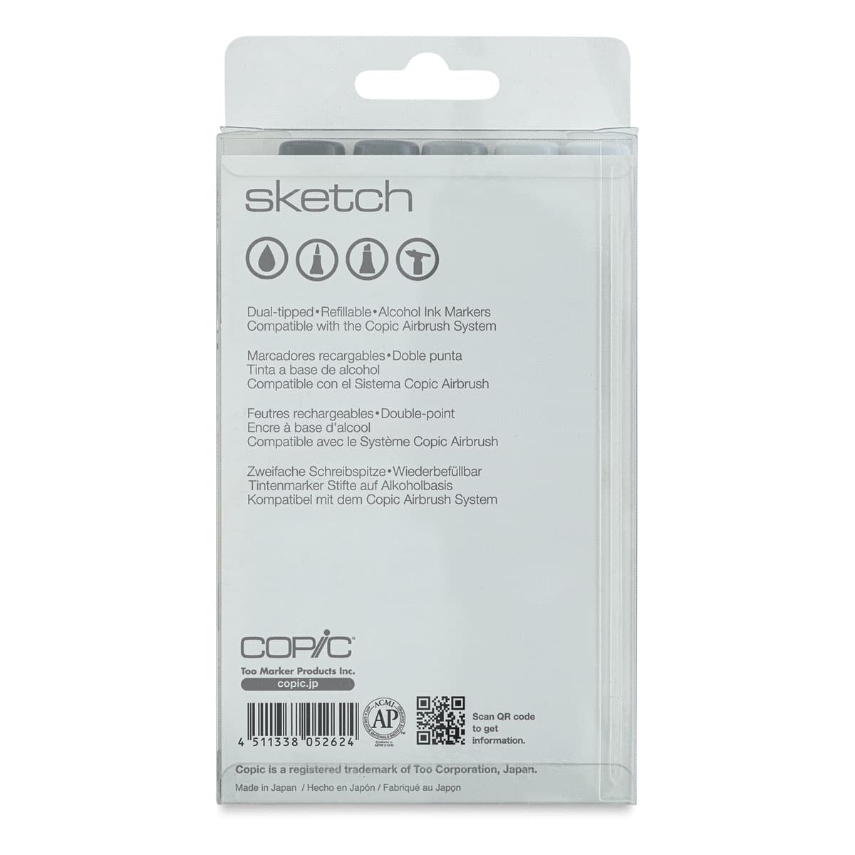 Copic Sketch Marker Set - Set of 6, Sketching Grays