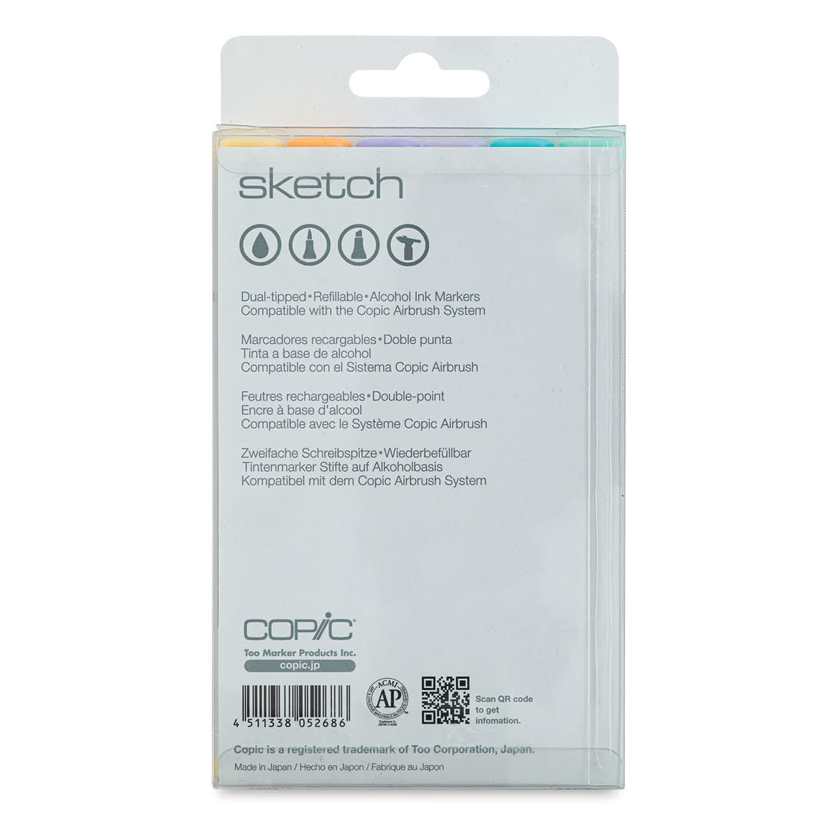 Copic Sketch Marker Set - Set of 6, Pale Pastels