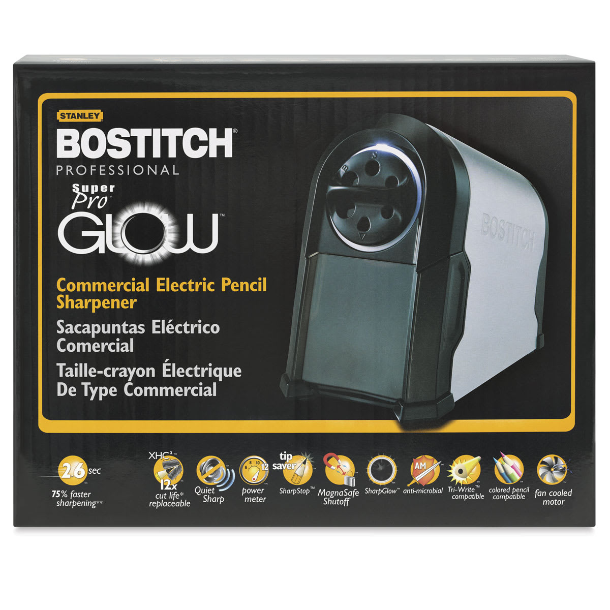 Super Pro Glow Commercial Electric Pencil Sharpener - Front of Package