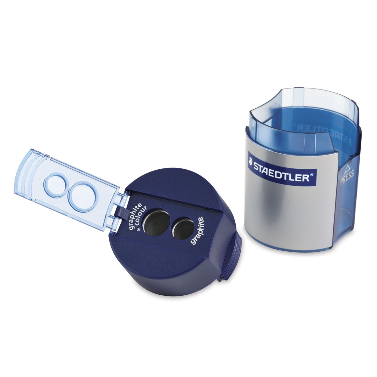 Staedtler Two-Hole Tub Pencil Sharpener - removable lid
