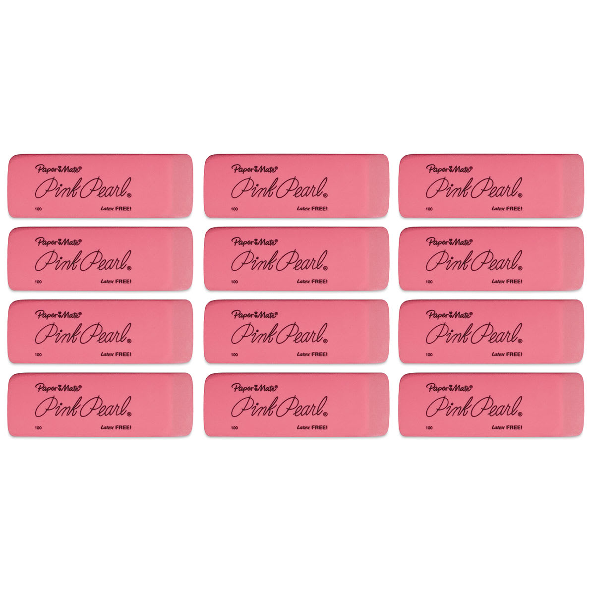 Pink Pearl Eraser - Medium, Pkg of 12