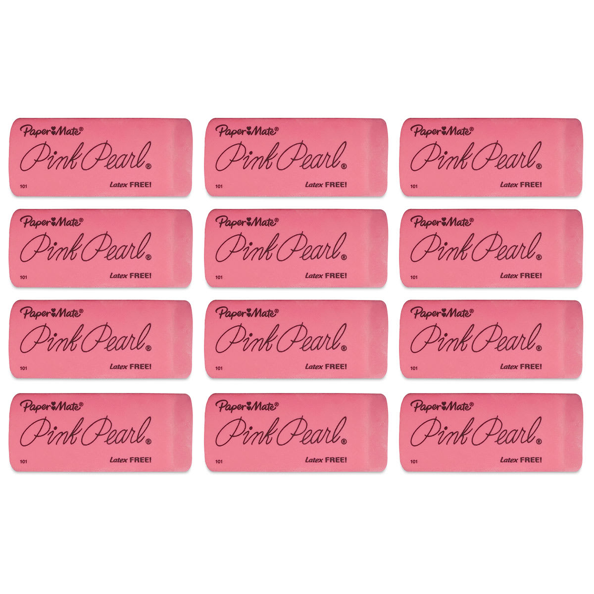 Pink Pearl Eraser - Large, Pkg of 12