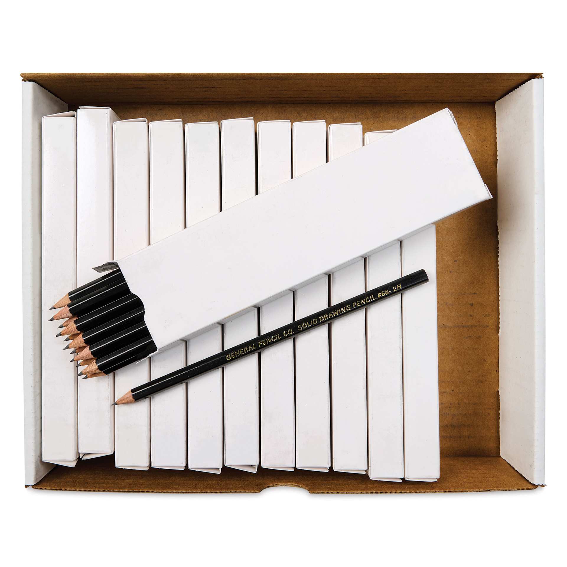 General's Solid Graphite Drawing Pencils - Classroom Pack of 144, showing individual boxes inside