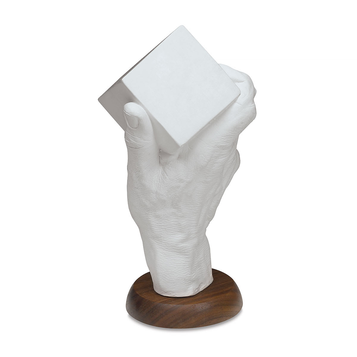 Human Hand Stand - Back of right hand holding a Cube