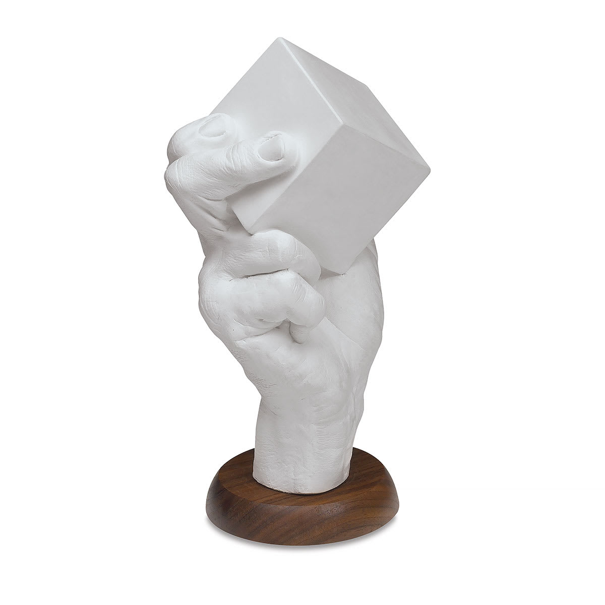 Human Hand Stand - Front of right hand holding a Cube
