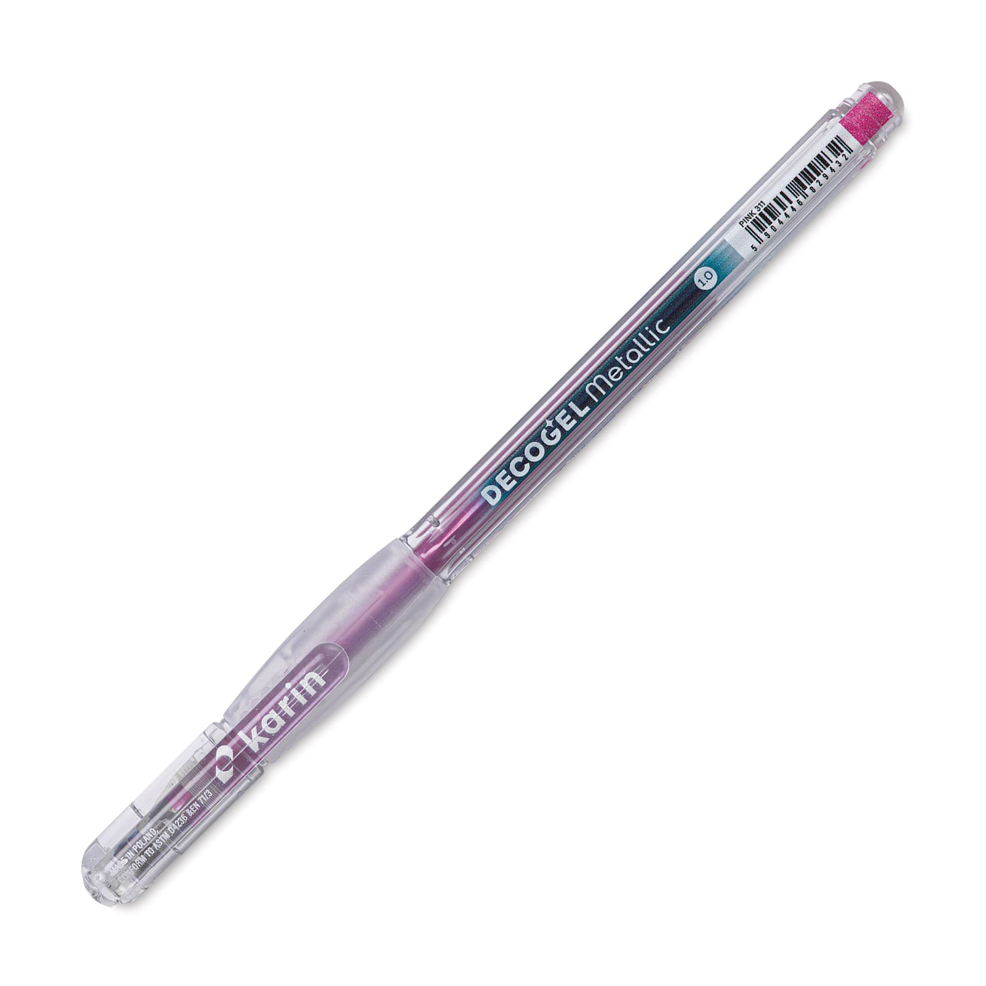Karin DecoGel Metallic Pen - 311, Pink, cap on