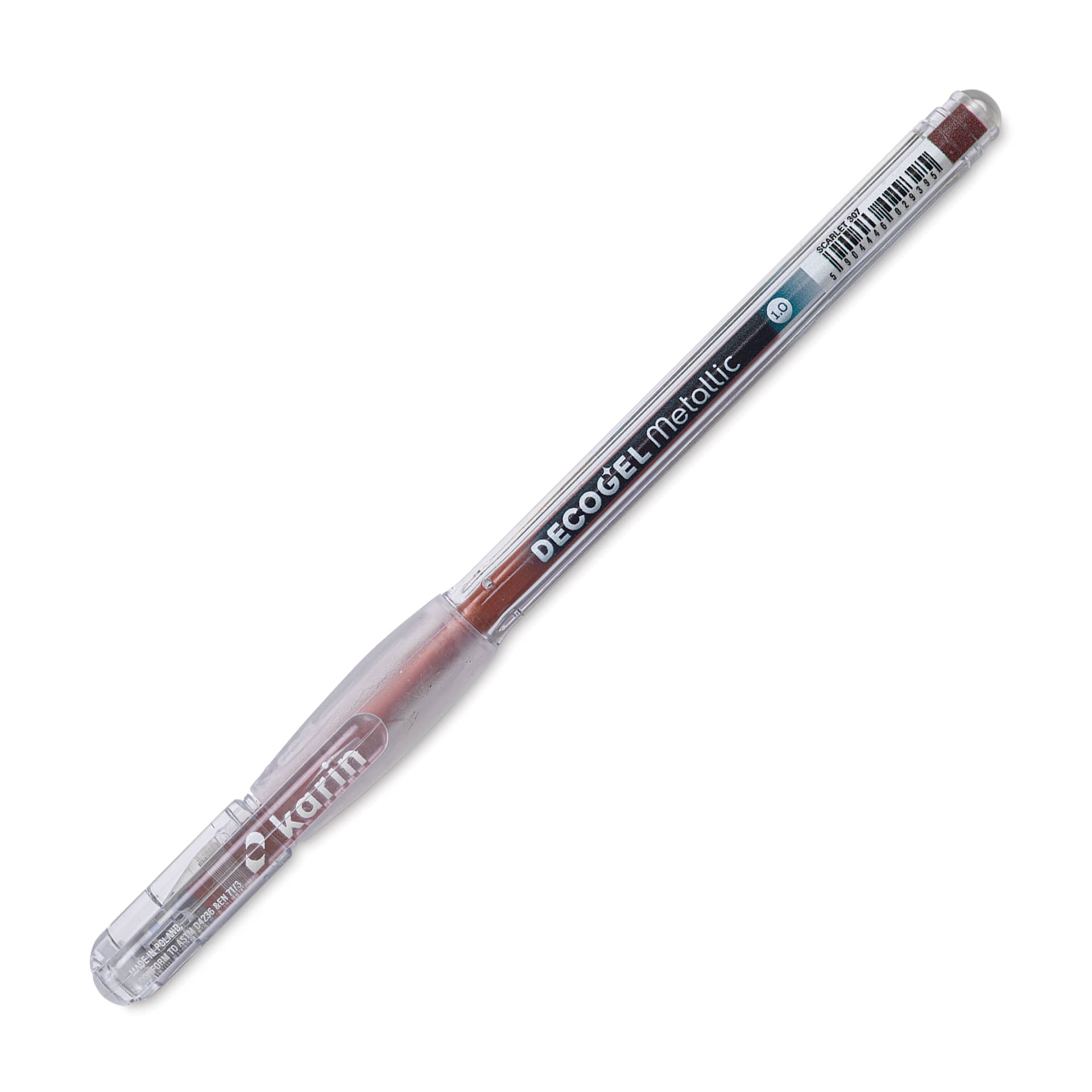 Karin DecoGel Metallic Pen - 307, Scarlet, cap on