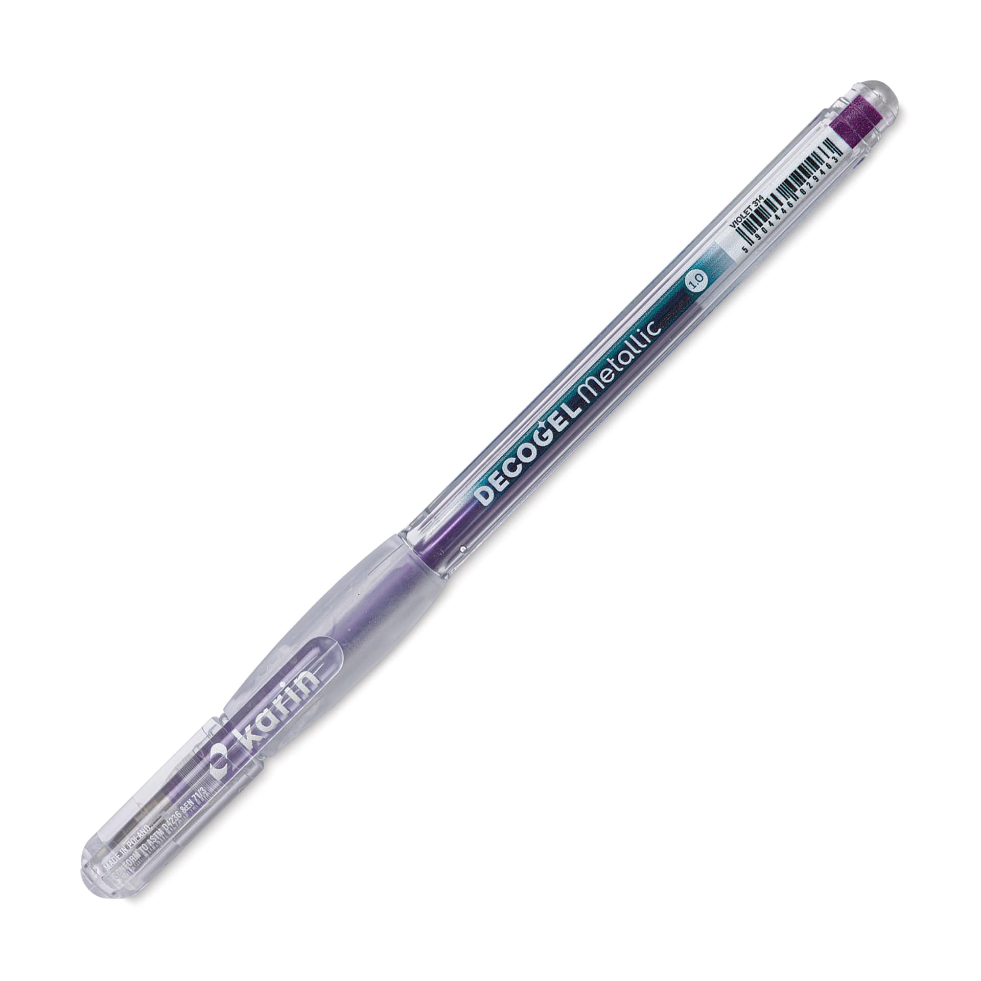 Karin DecoGel Metallic Pen - 314, Violet, cap on