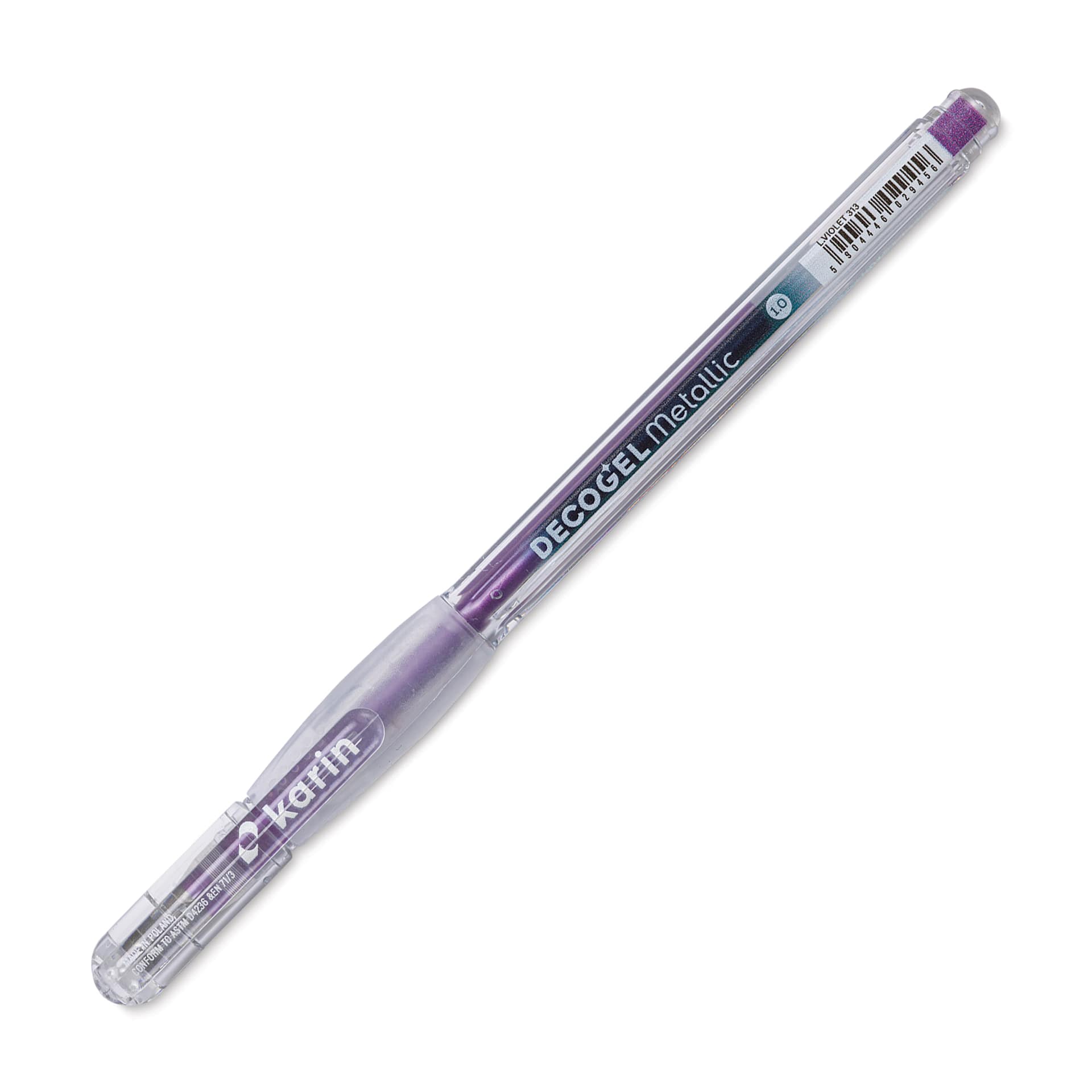 Karin DecoGel Metallic Pen - 313, L. Violet, cap on