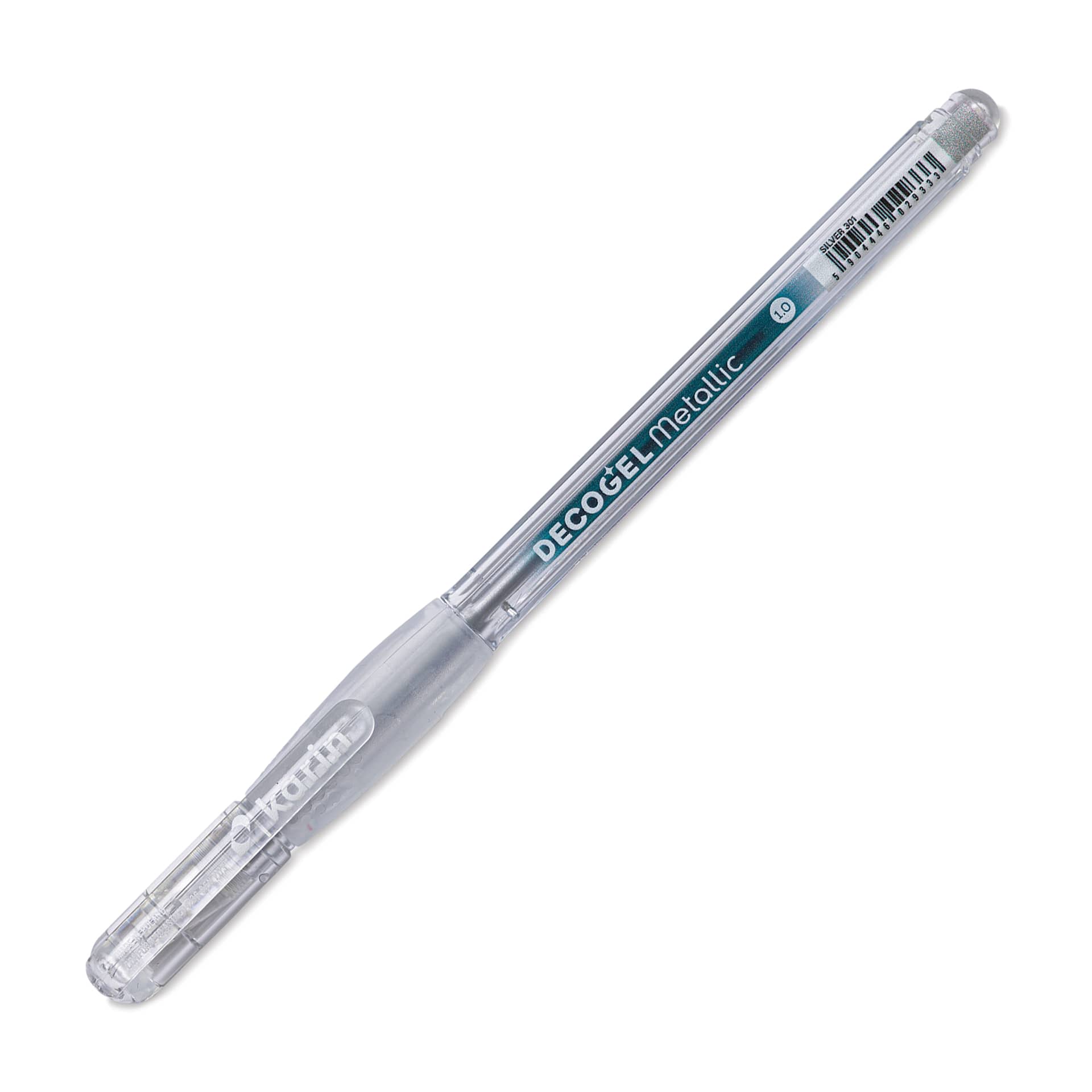 Karin DecoGel Metallic Pen - 301, Silver, cap on