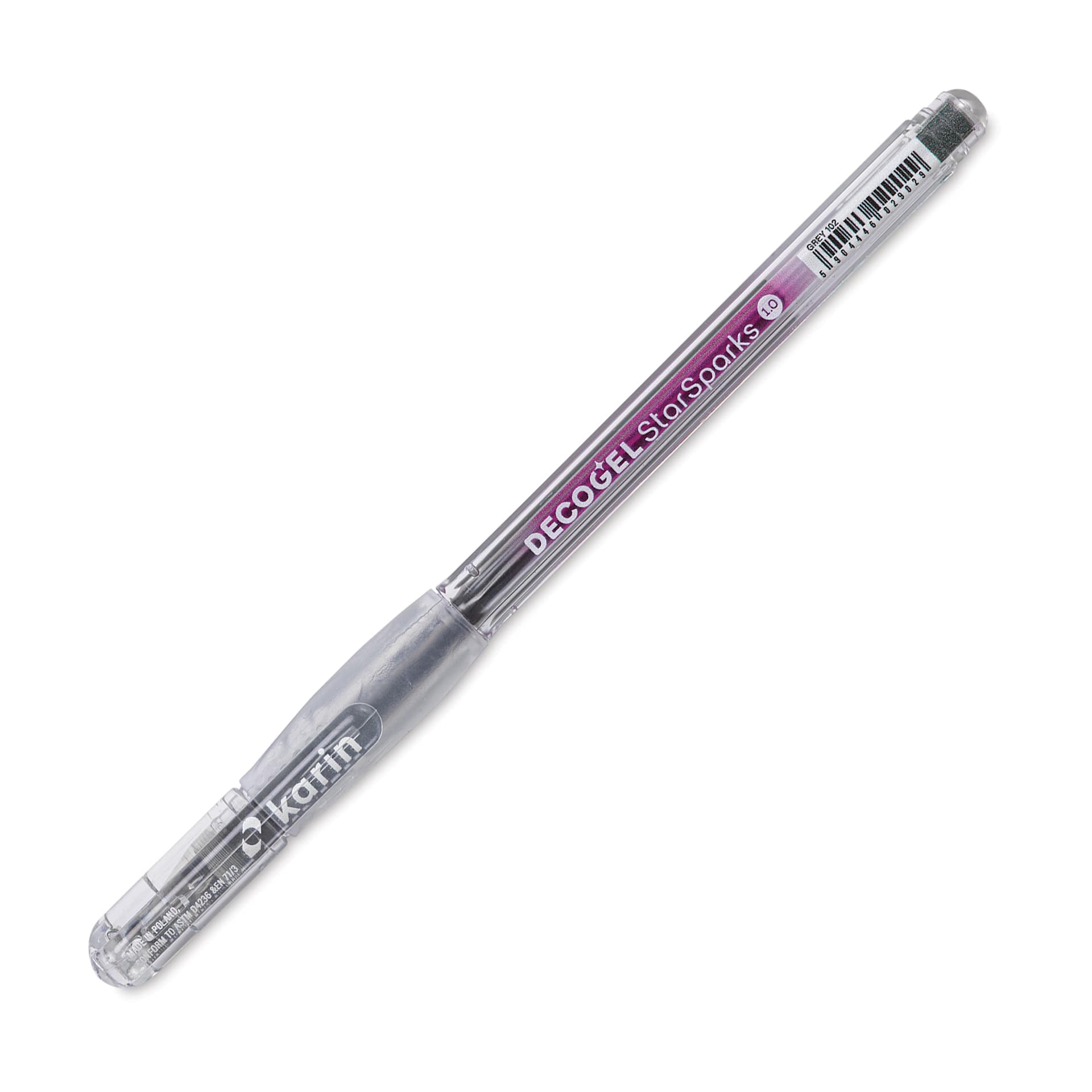 Karin DecoGel StarSparks Pen - 102, Gray, cap on