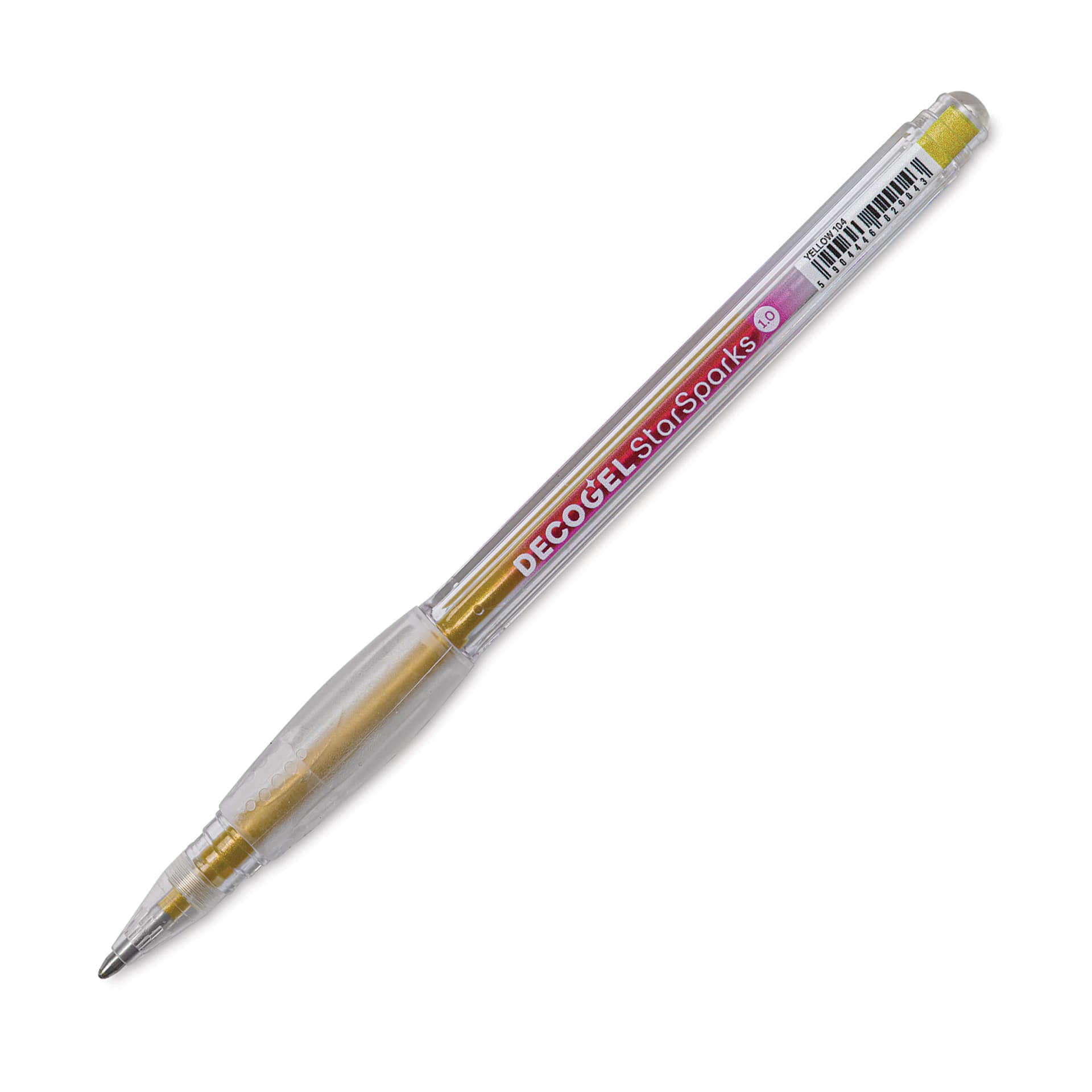 Karin DecoGel StarSparks Pen - 104, Yellow, cap off
