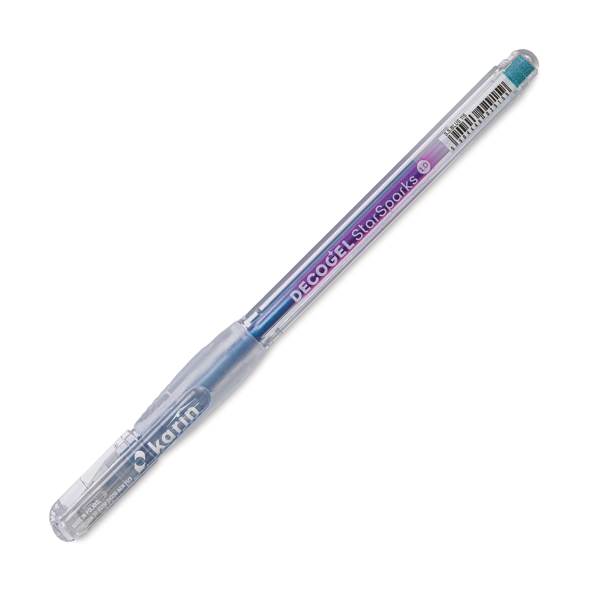 Karin DecoGel StarSparks Pen - 115, S. S. Blue, cap on