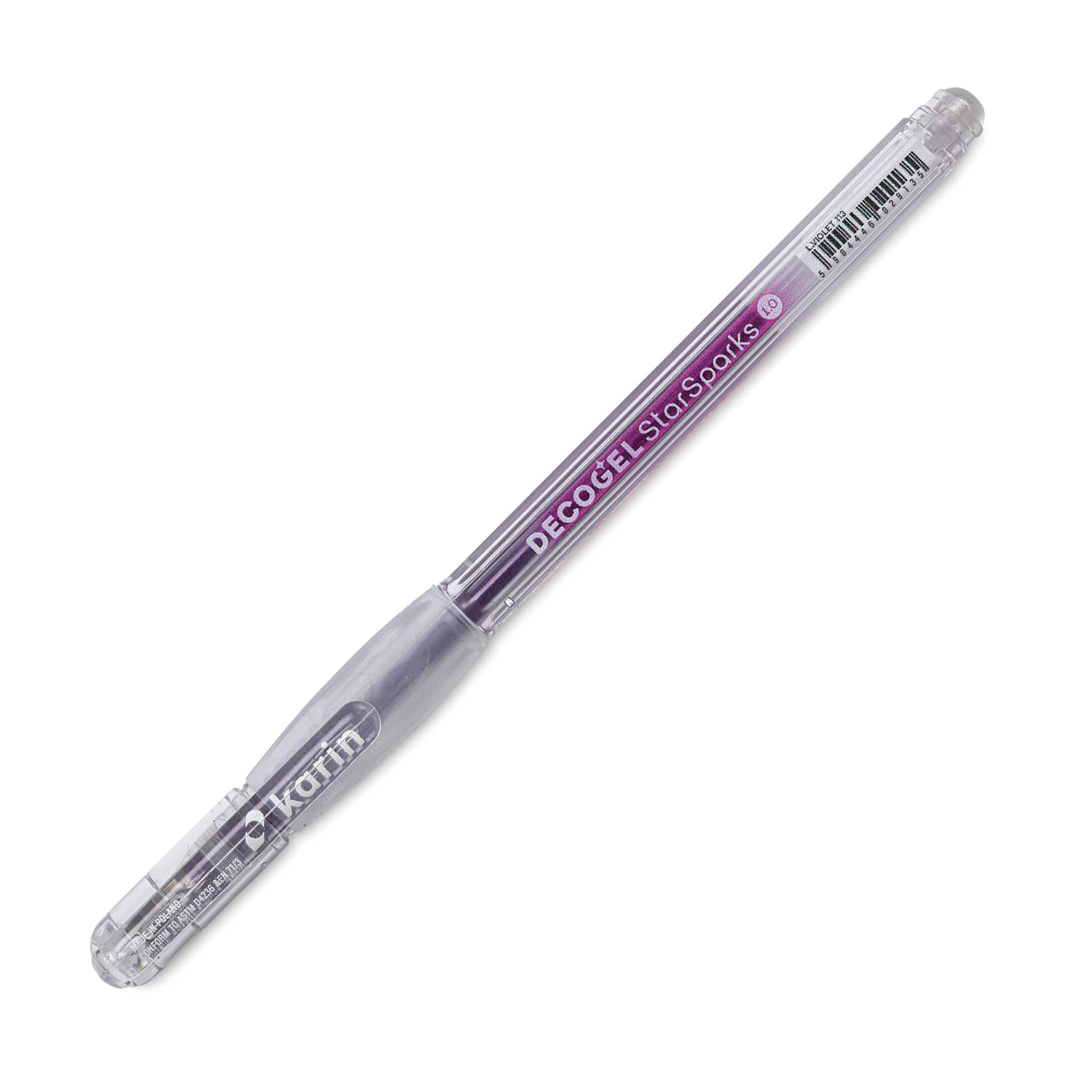 Karin DecoGel StarSparks Pen - 113, L. Violet, cap on