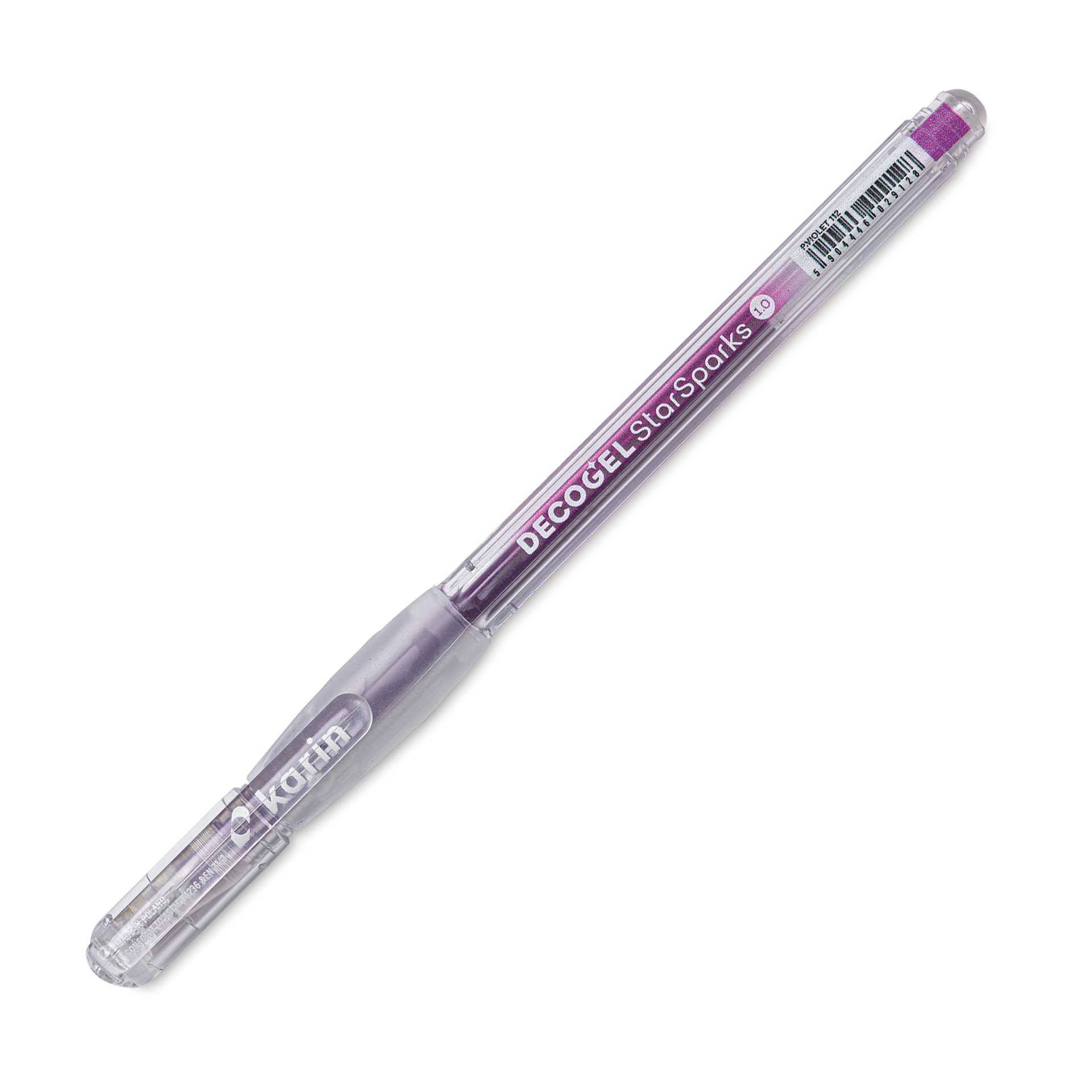 Karin DecoGel StarSparks Pen - 112, P. Violet, cap on