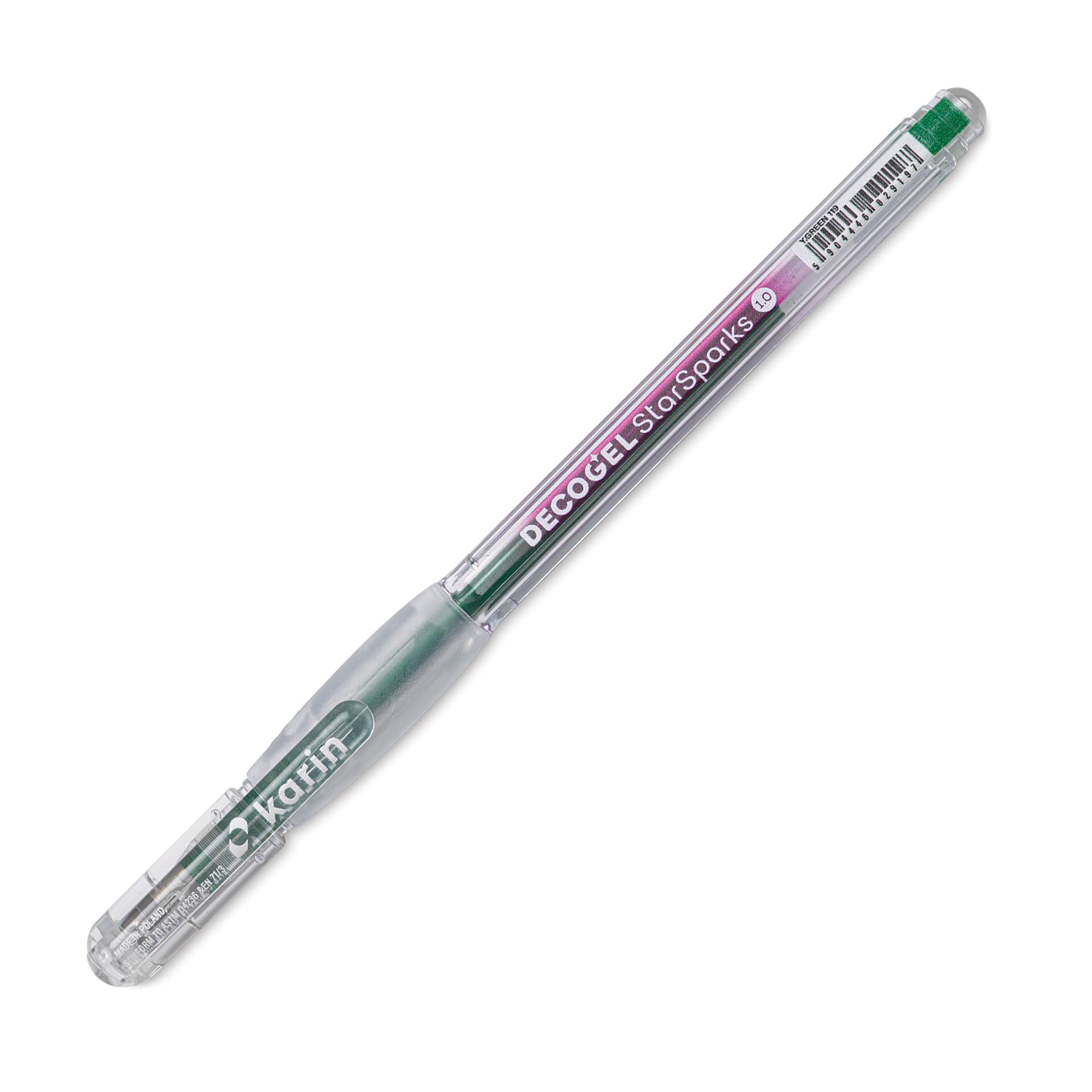 Karin DecoGel StarSparks Pen - 119, Y. Green, cap on