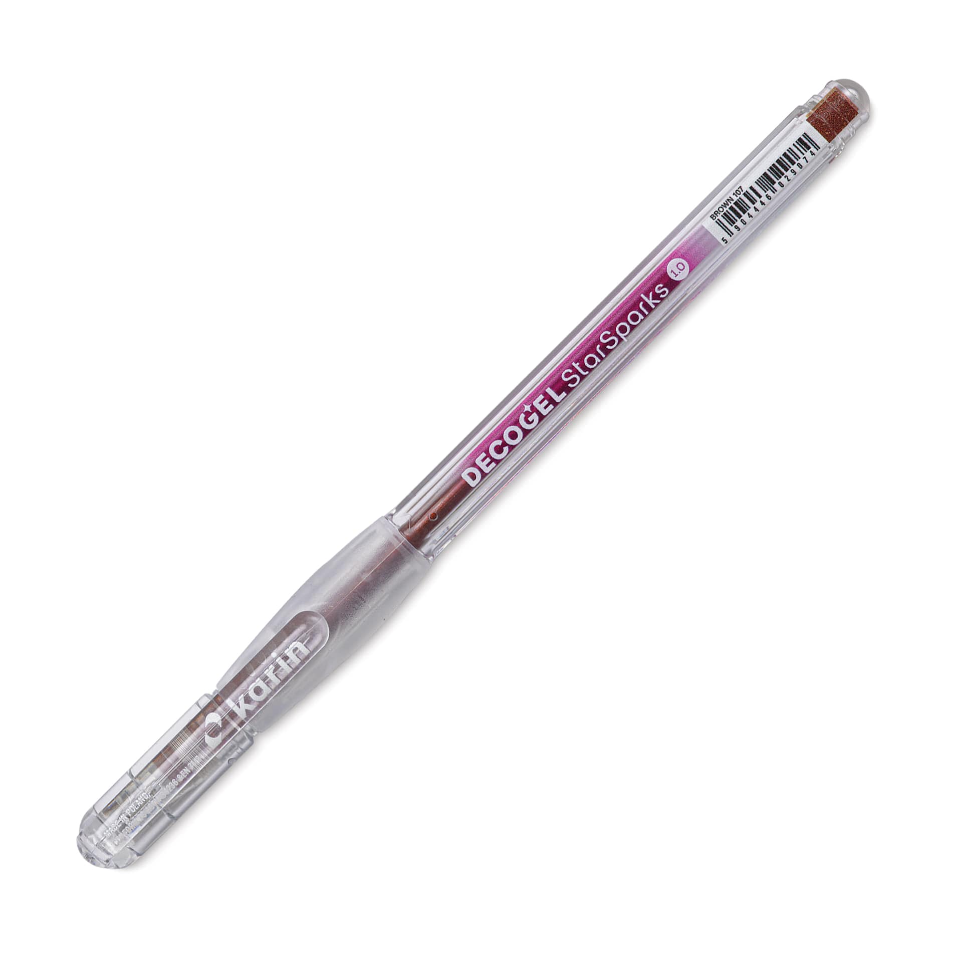 Karin DecoGel StarSparks Pen - 107, Brown, cap on