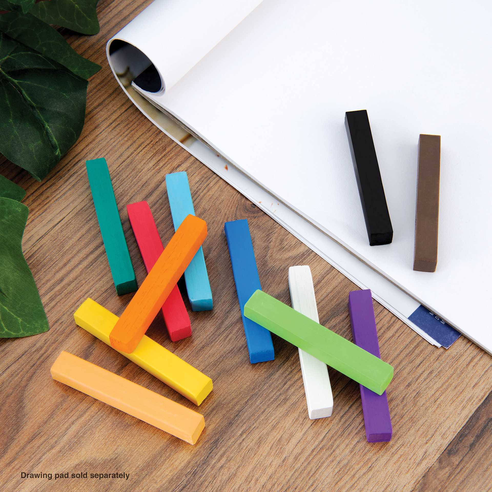 Royal & Langnickel Soft Pastel Set - Set of 12, Assorted, laying on desk and paper
