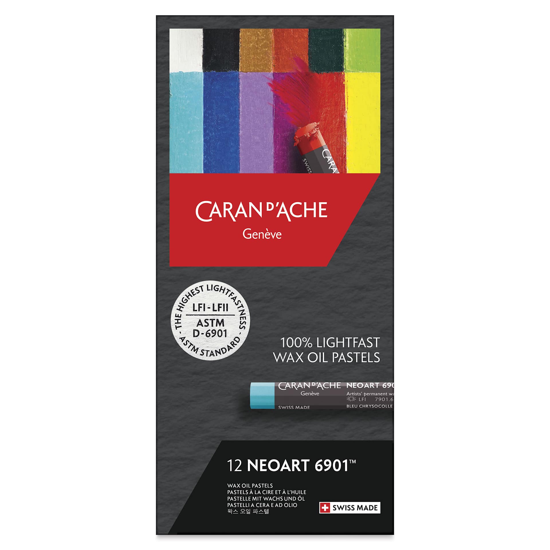 Caran d’Ache Neoart 6901 Pastels - Set of 12, Assorted Colors front of package