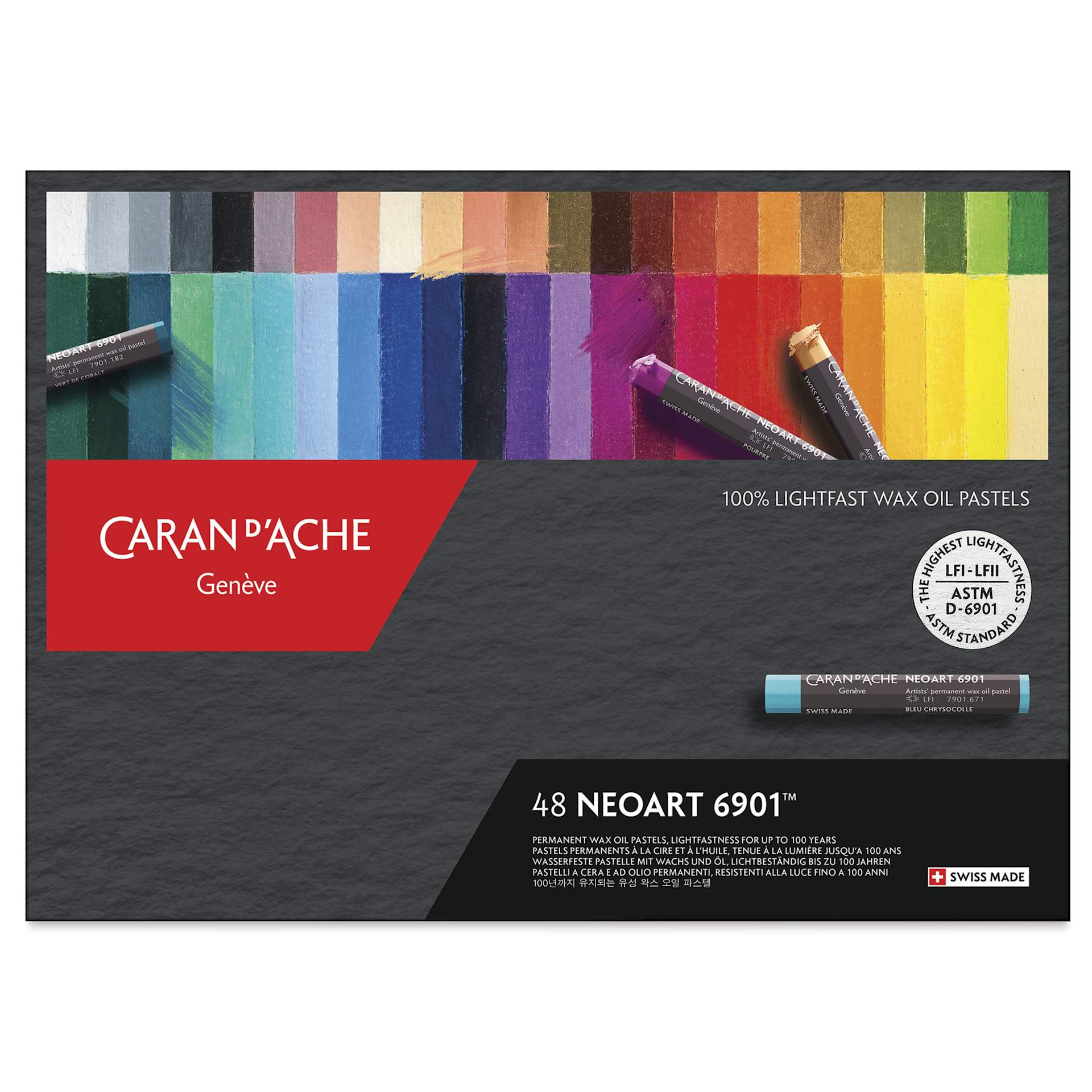 Caran d’Ache Neoart 6901 Pastels - Assorted Colors, Set of 48 front of package