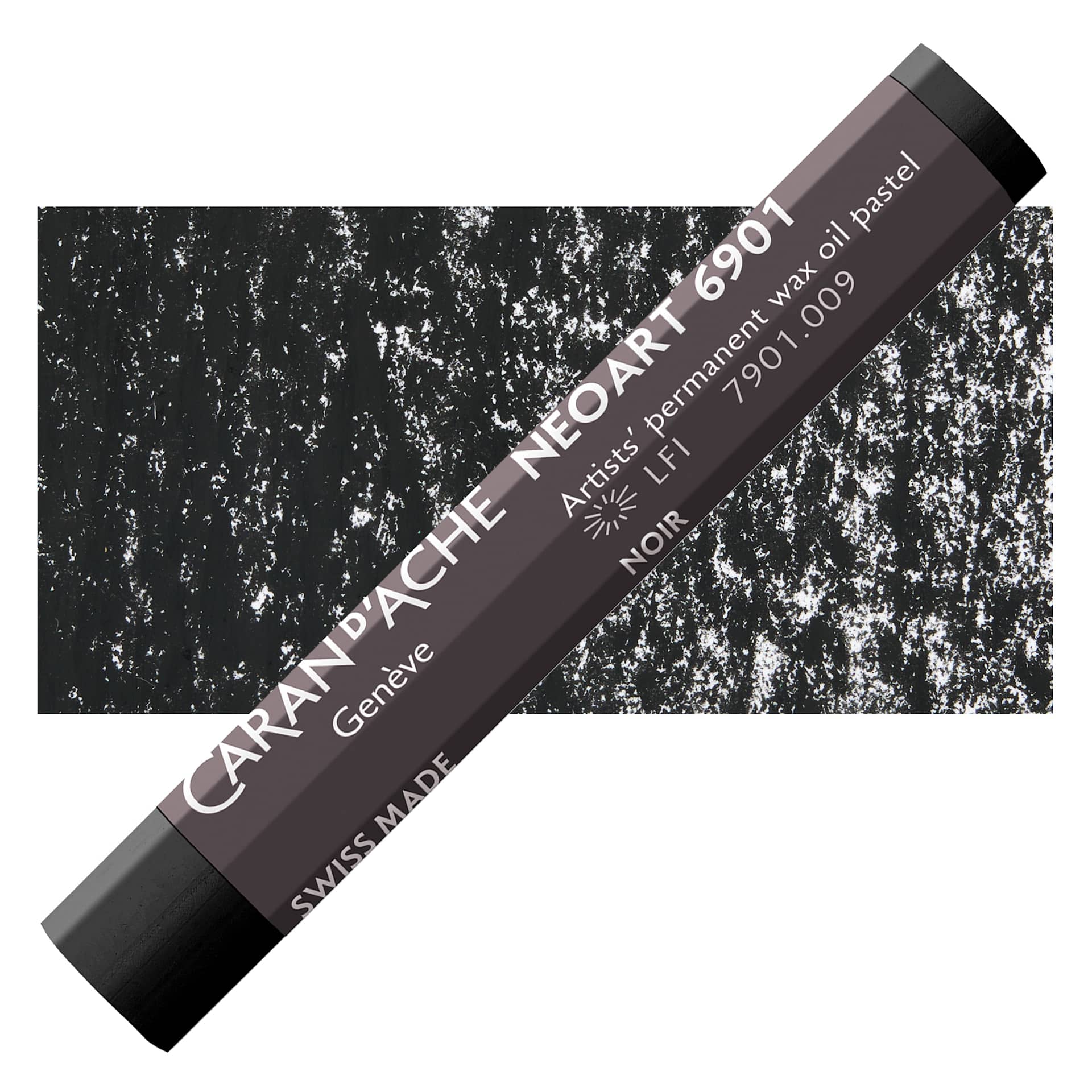 Caran d’Ache Neoart 6901 Pastel - Black, pastel and swatch