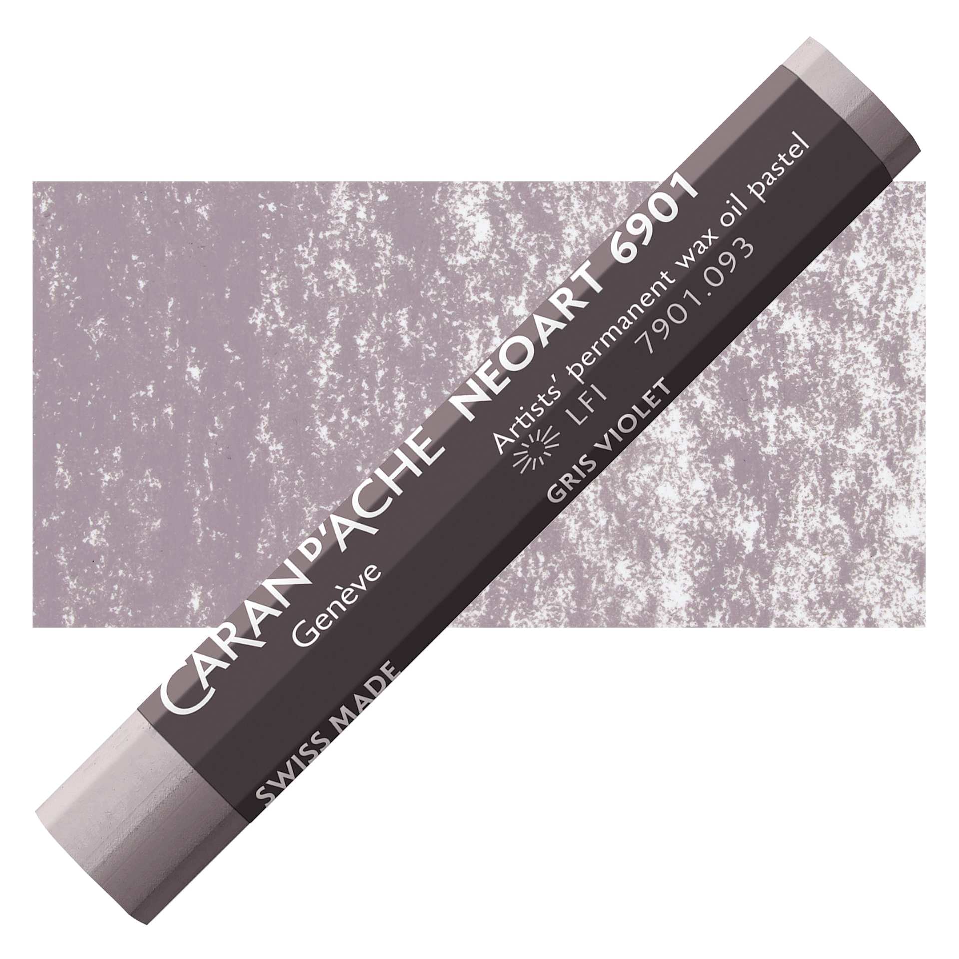 Caran d’Ache Neoart 6901 Pastel - Violet Grey, pastel and swatch