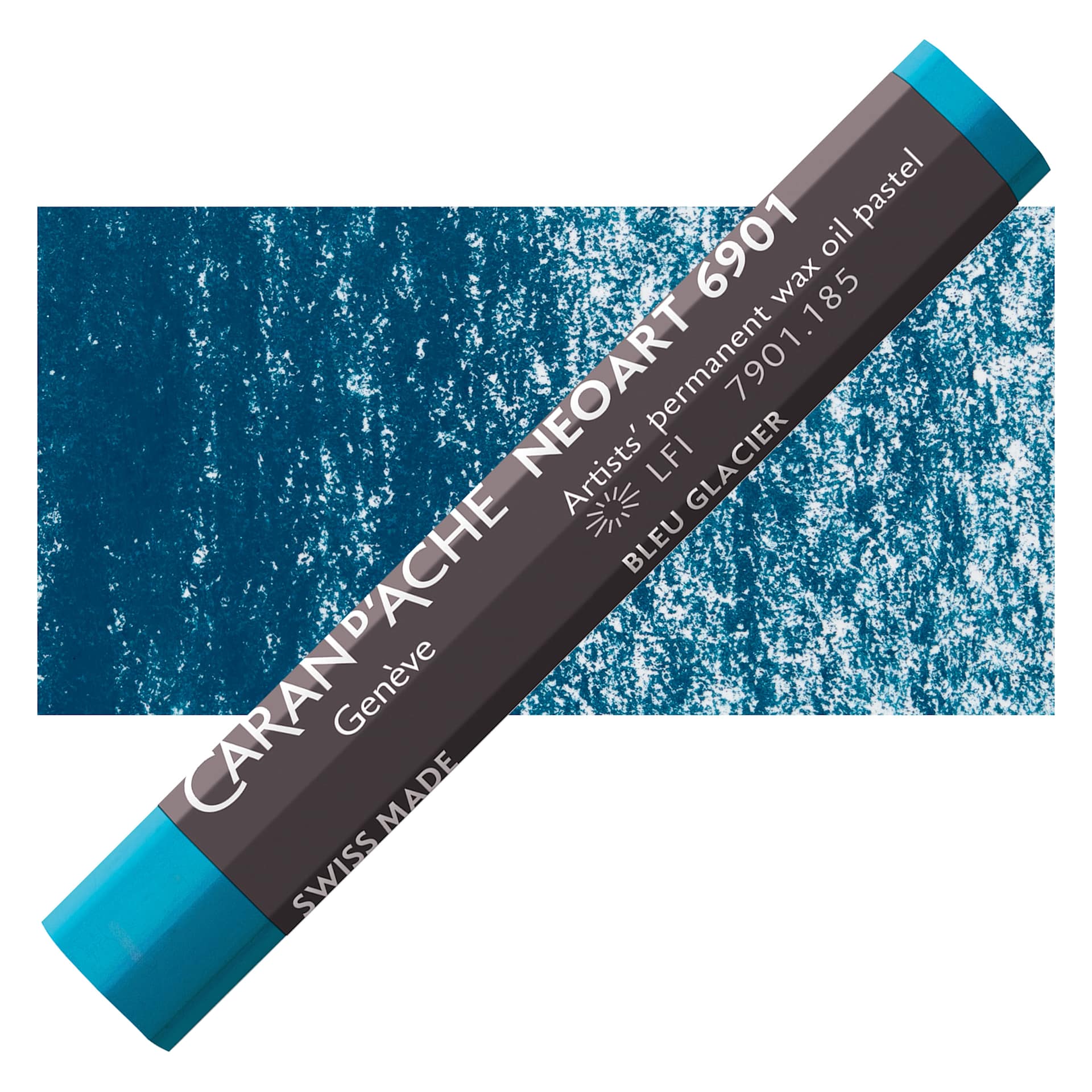 Caran d’Ache Neoart 6901 Pastel - Ice Blue, pastel and swatch