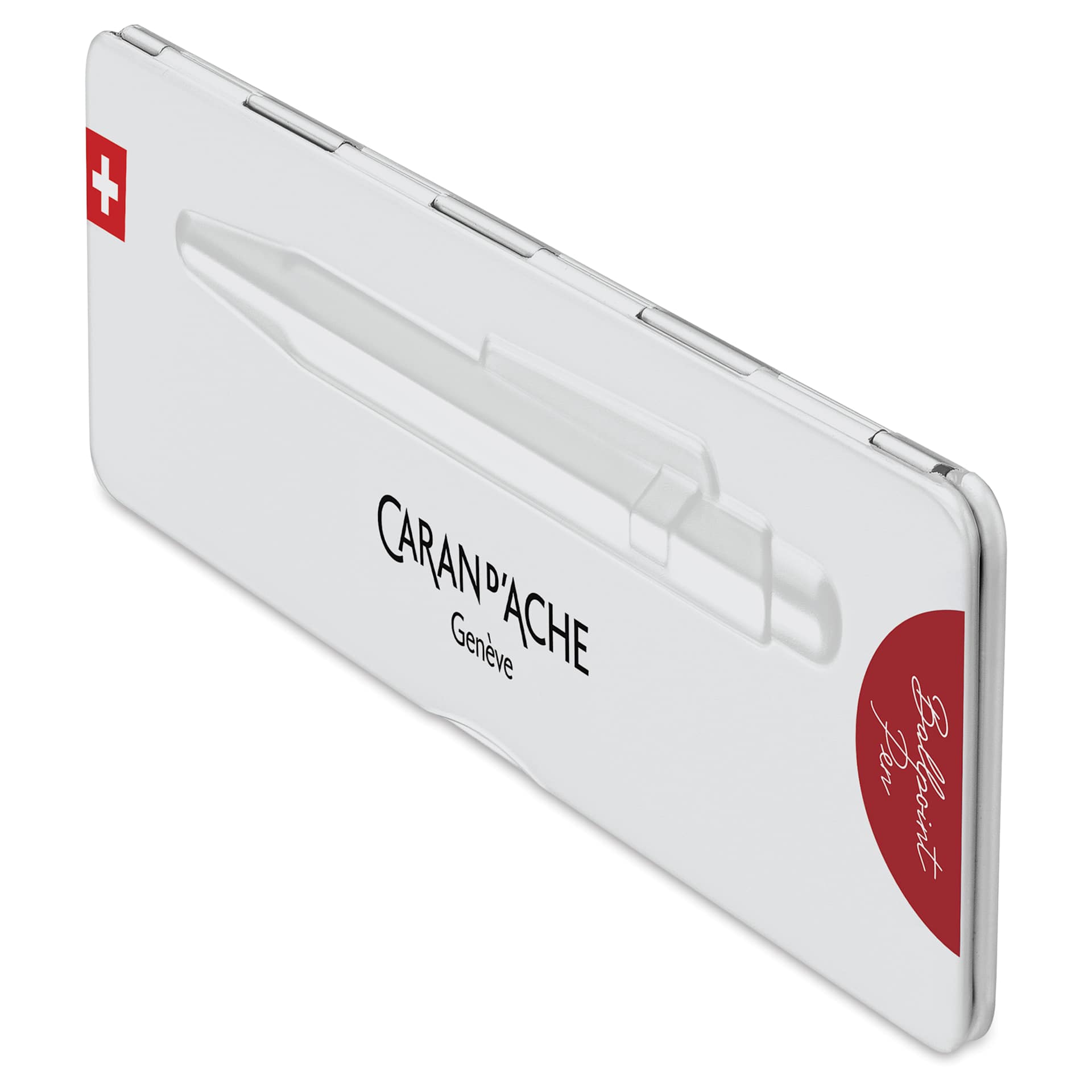 Caran d'Ache Colormat-X 849 Ballpoint Pen - Red, case