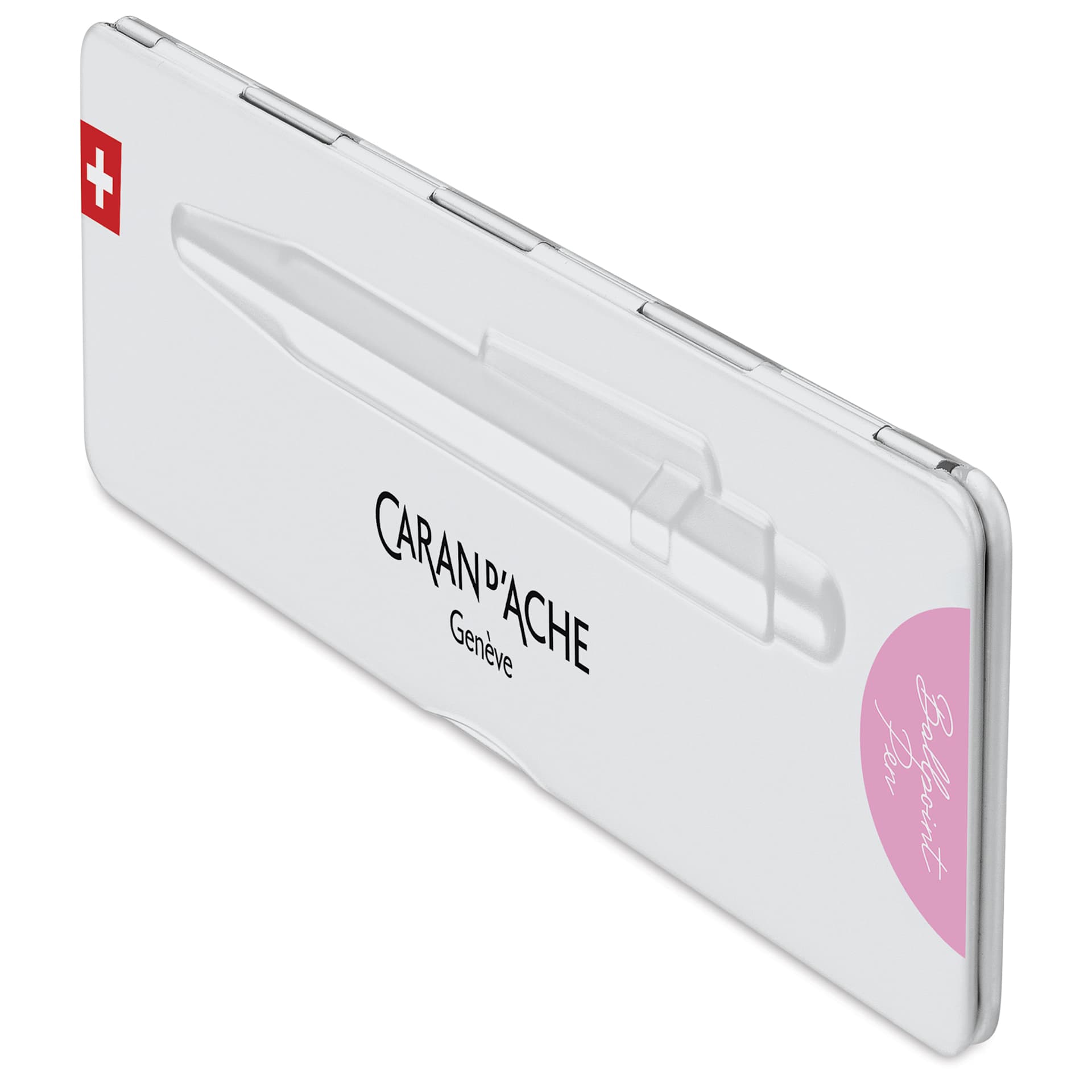 Caran d'Ache Colormat-X 849 Ballpoint Pen - Pink, case