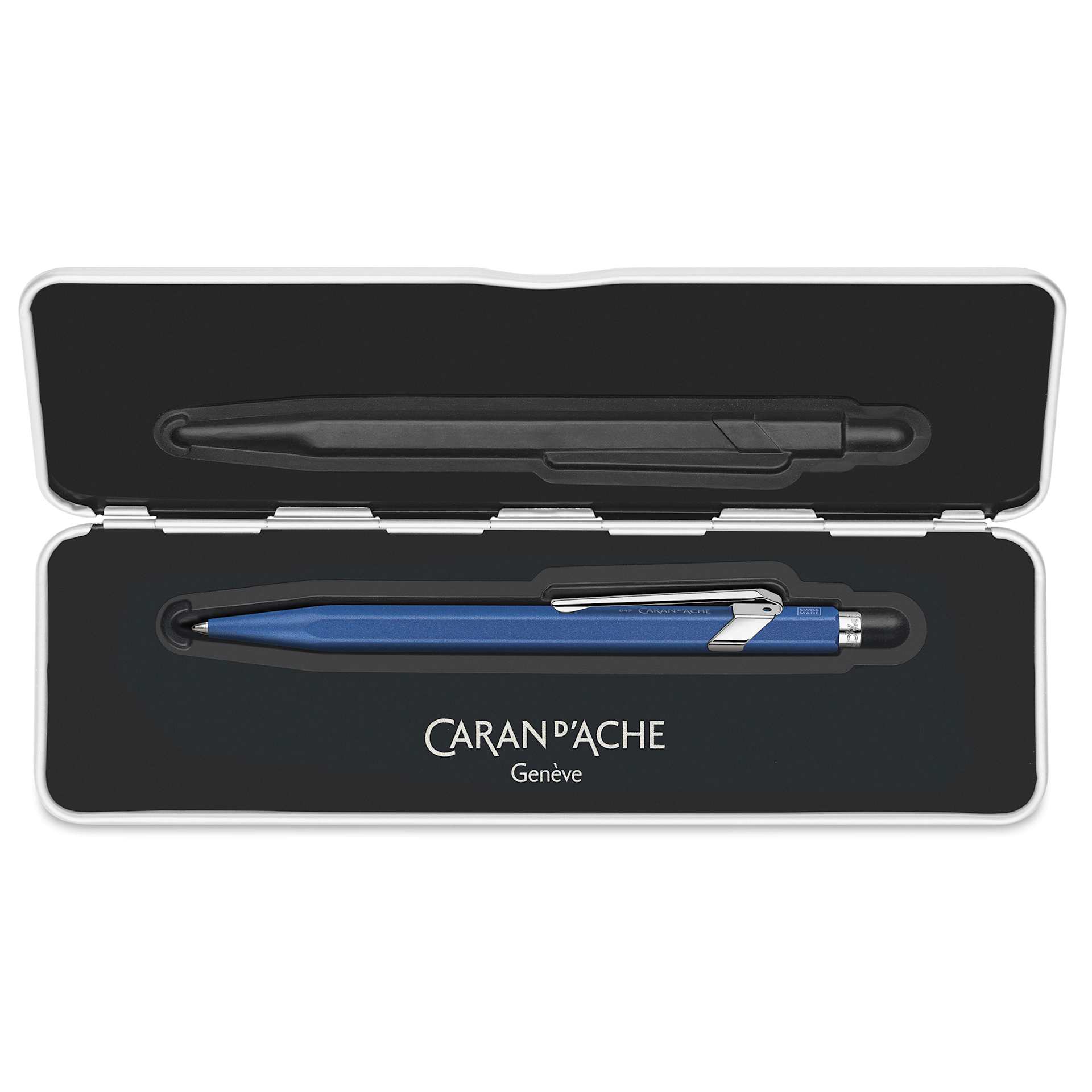Caran d'Ache Colormat-X 849 Ballpoint Pen - Blue, in case