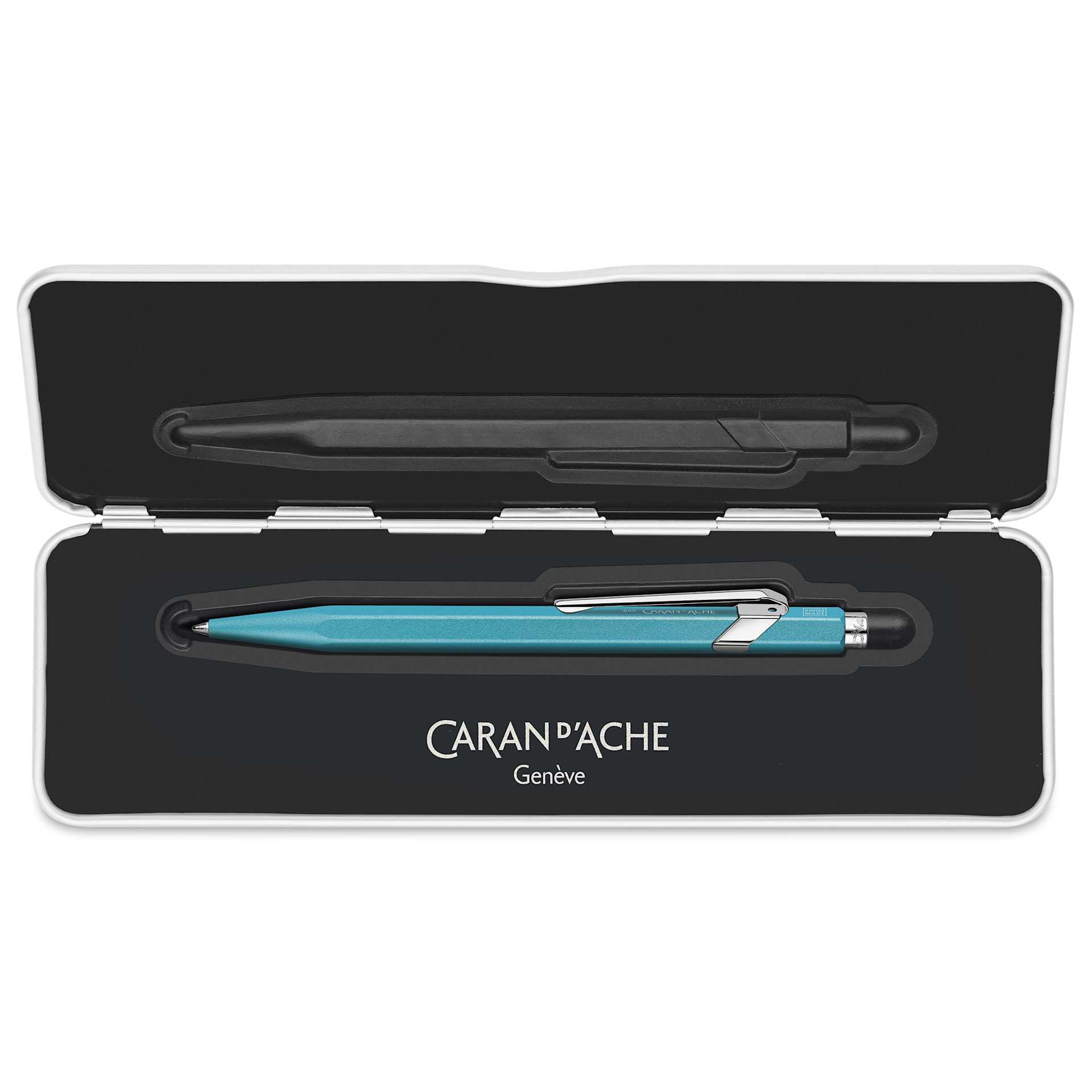 Caran d'Ache Colormat-X 849 Ballpoint Pen - Turquoise, in case