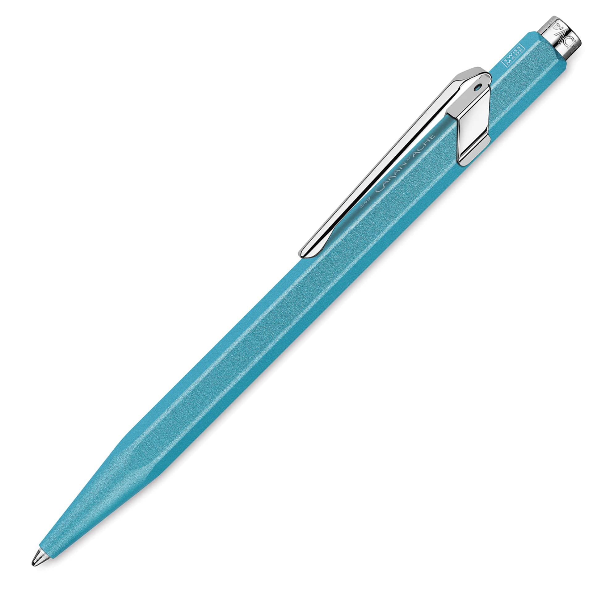 Caran d'Ache Colormat-X 849 Ballpoint Pen - Turquoise, out of case