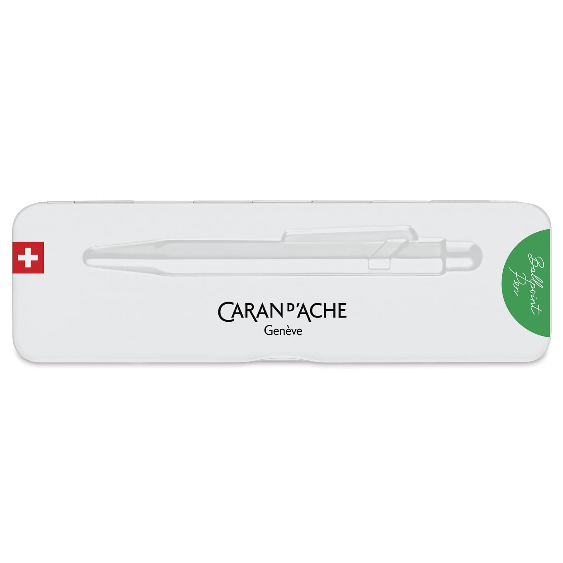 Caran d'Ache Colormat-X 849 Ballpoint Pen - Green, front of case