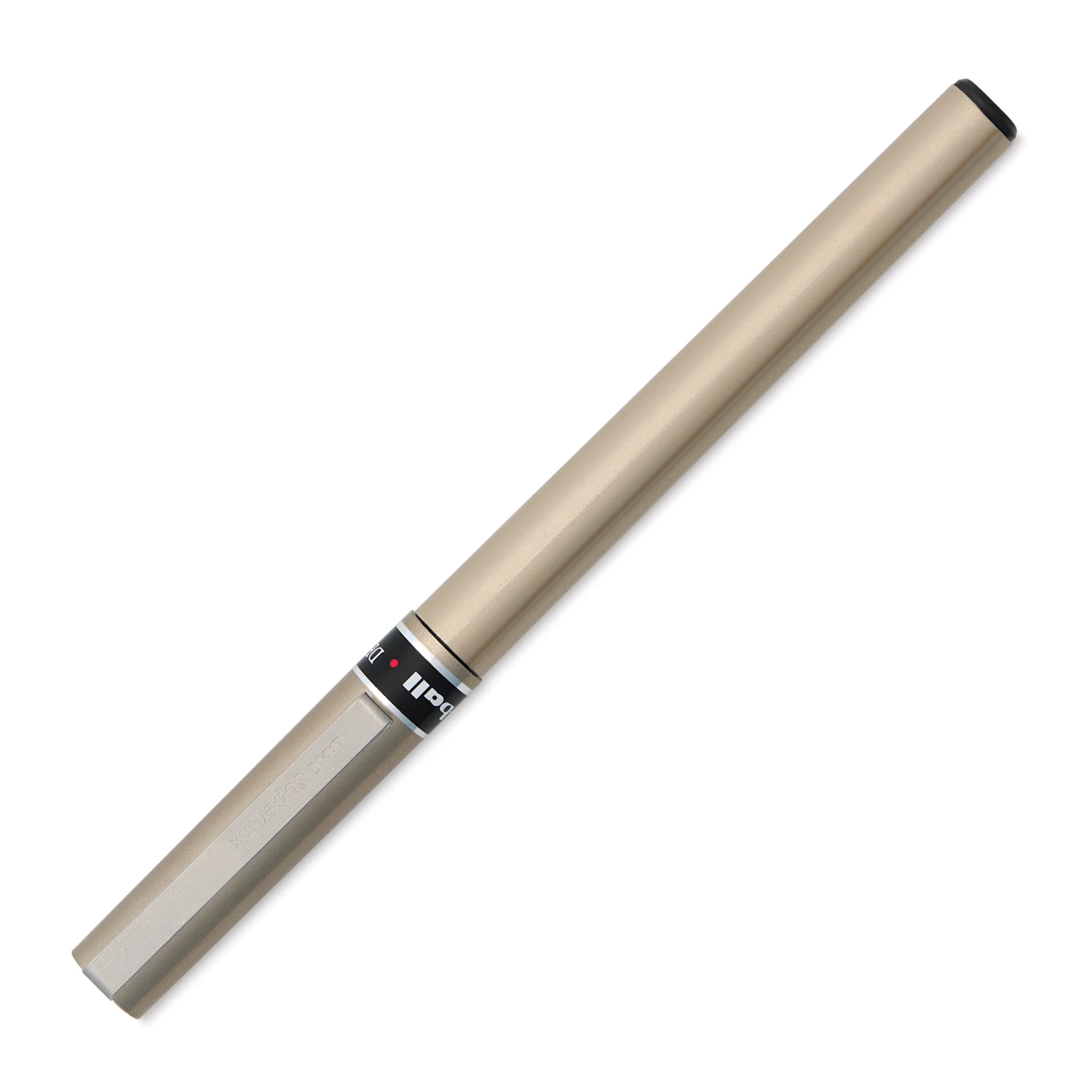 Uni-Ball Deluxe Rollerball Pen - Champagne Finish, Blue, Fine Tip, 0.7 mm, cap on