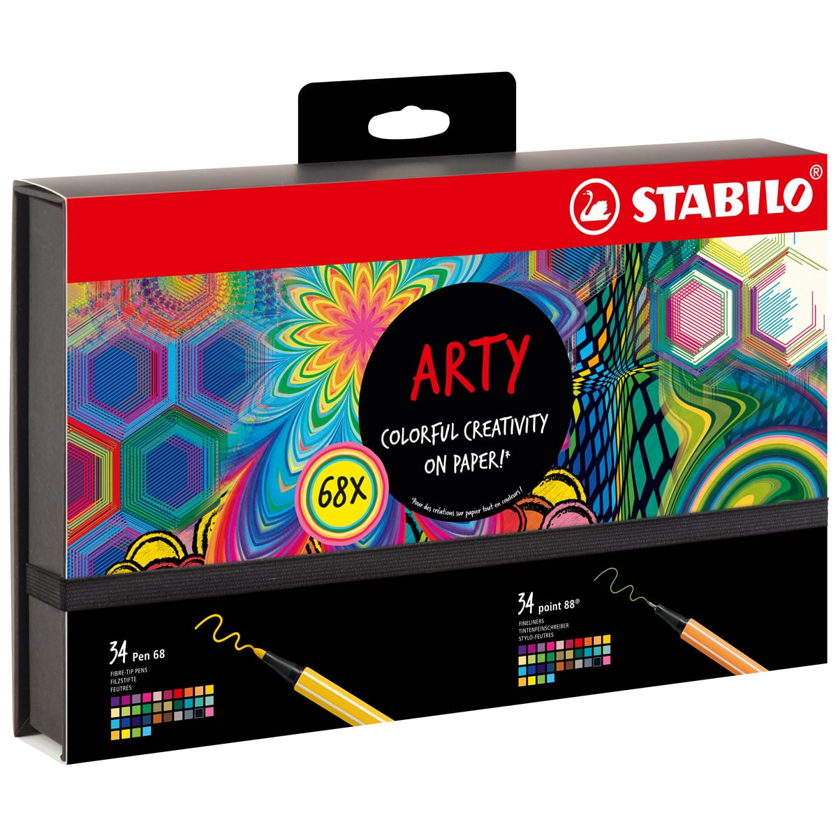 Stabilo Point 88 Fineliner Pens - Set of 68, Hero Set, Assorted front of pacakge