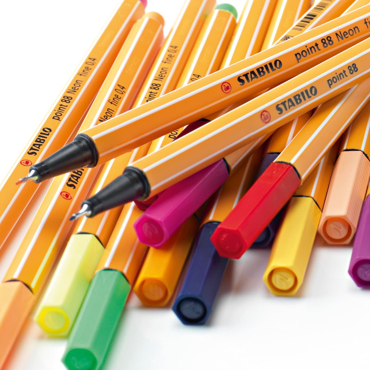 Stabilo Point 88 Fineliner Pens - Set of 30, Roller Case, Assorted Colors