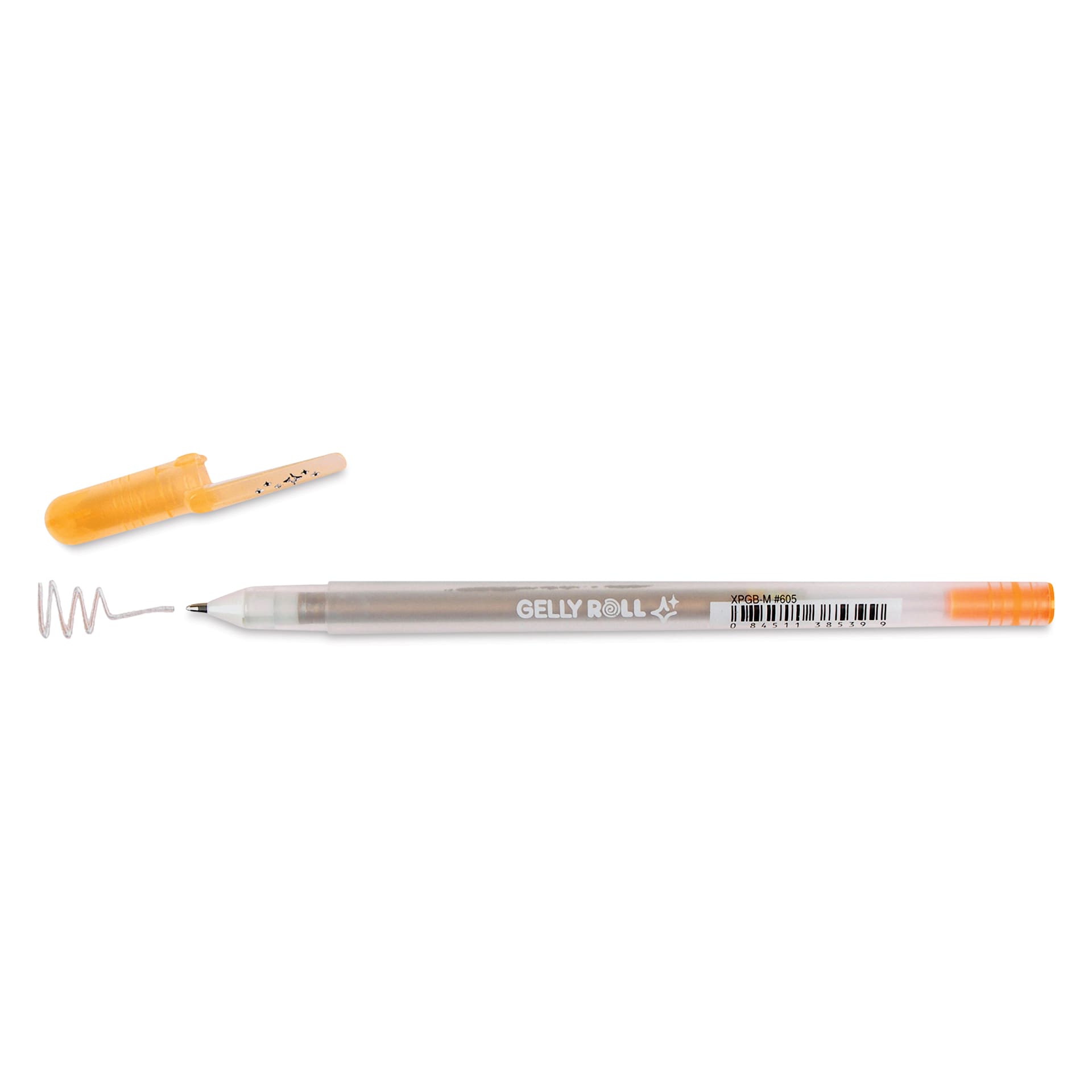 Sakura Gelly Roll Gold-Silver Shadow Pen - Silver/Orange, Bold, cap off