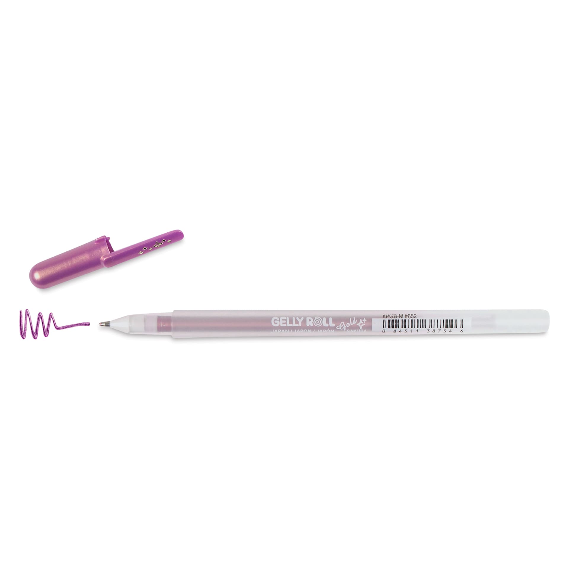 Sakura Gelly Roll Gold-Silver Shadow Pen - Gold/Lavender, Bold, cap off