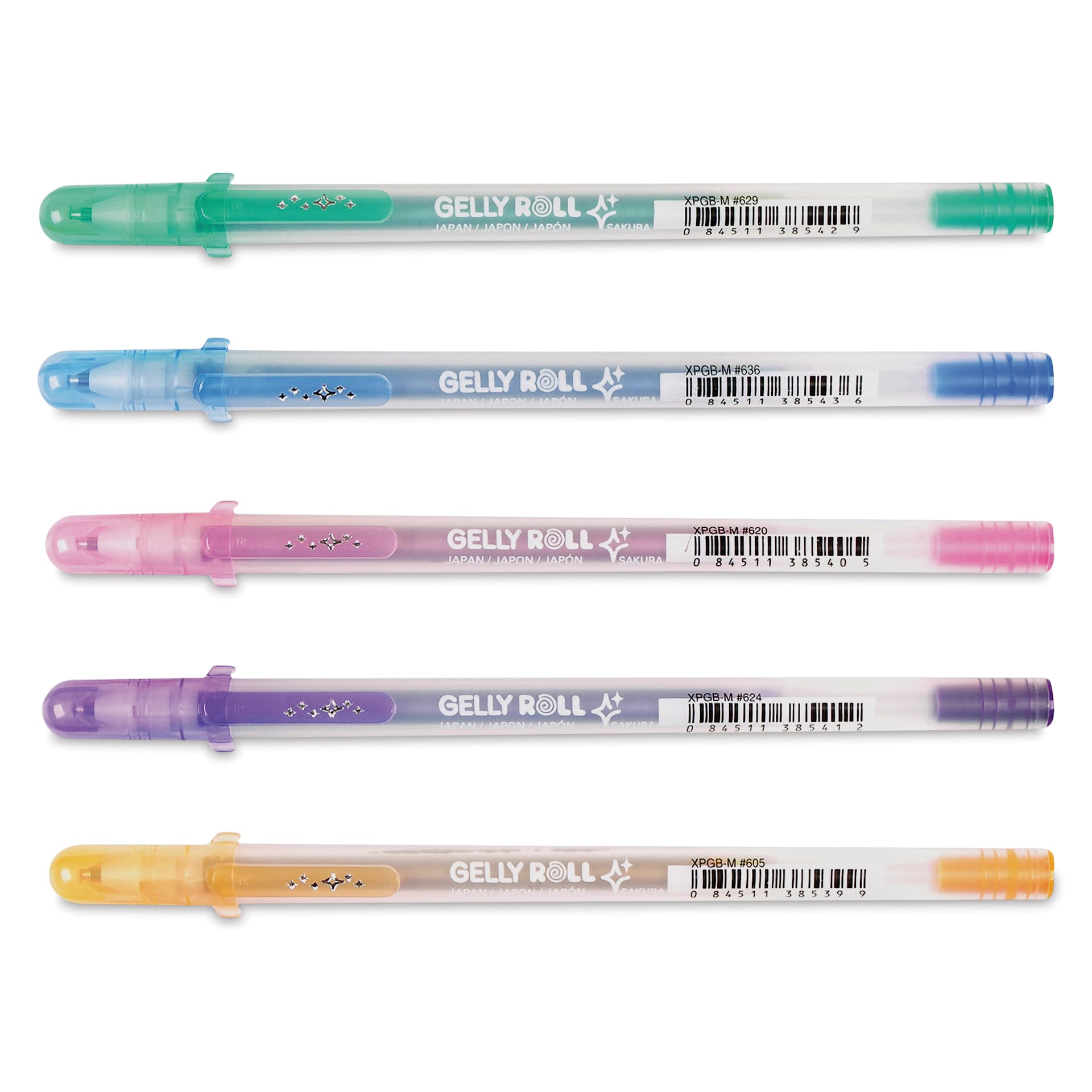 Sakura Gelly Roll Gold-Silver Shadow Pens - Set of 5, Silver Shadow, Bold 