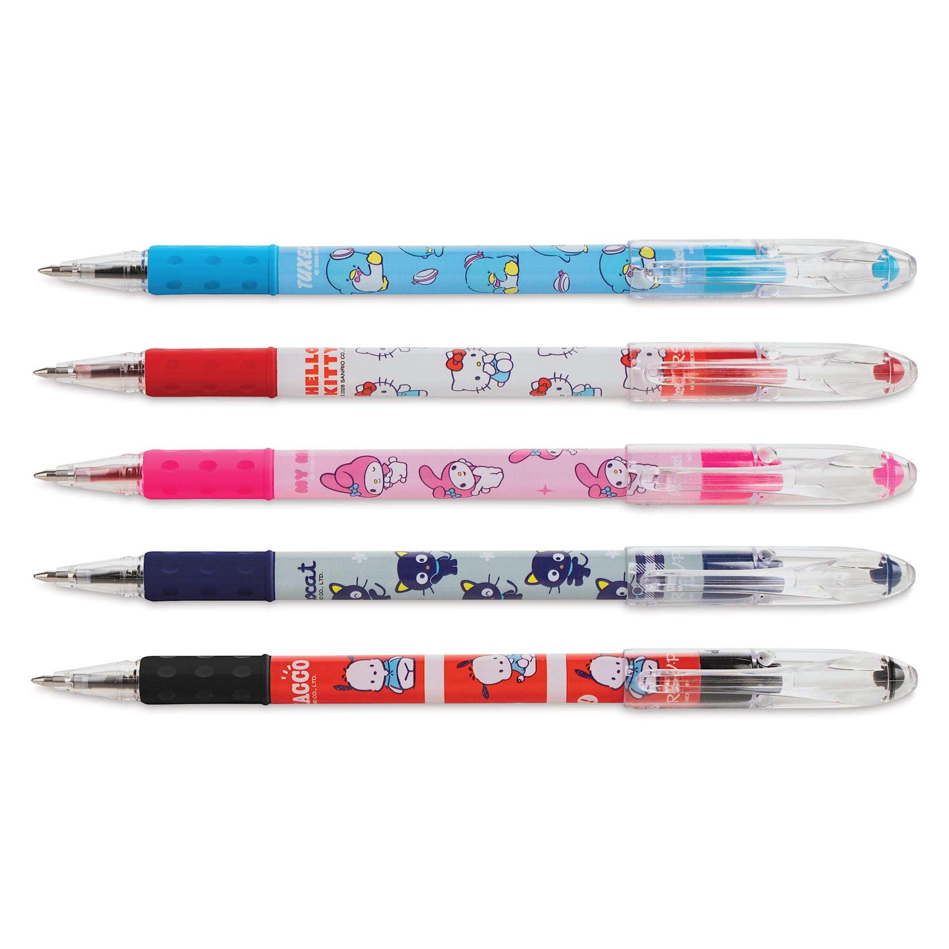 Pentel RSVP Colors Ballpoint Pens - Hello Kitty and Friends, Secondary Colors, Fine Tip, Set of 5