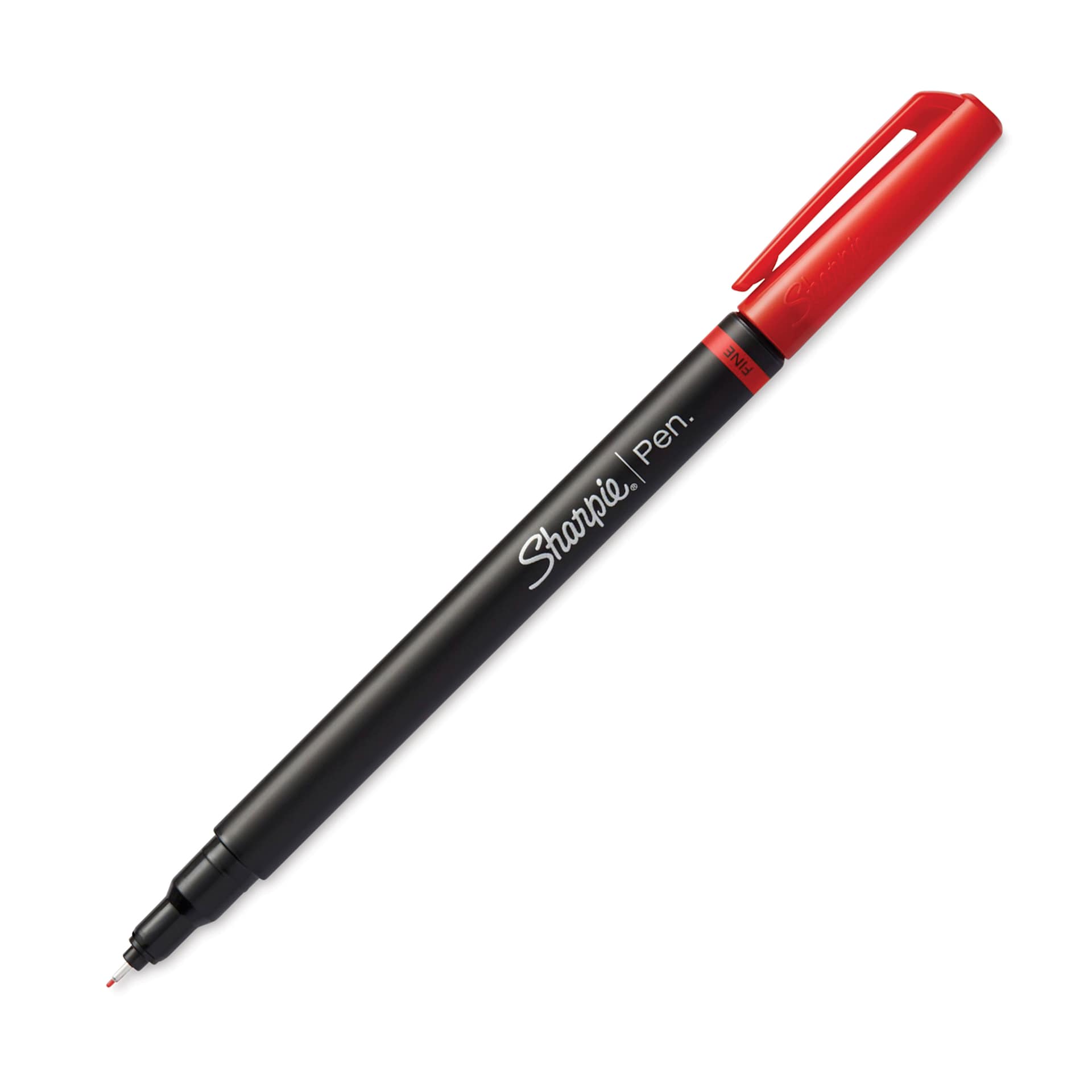 Sharpie Felt Tip Pen - Red, Fine Point, cap off