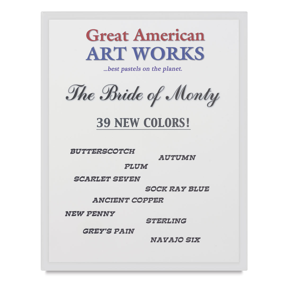 Great American Art Works Pastel Set - The Bride of Monty, Set of 39, In Package